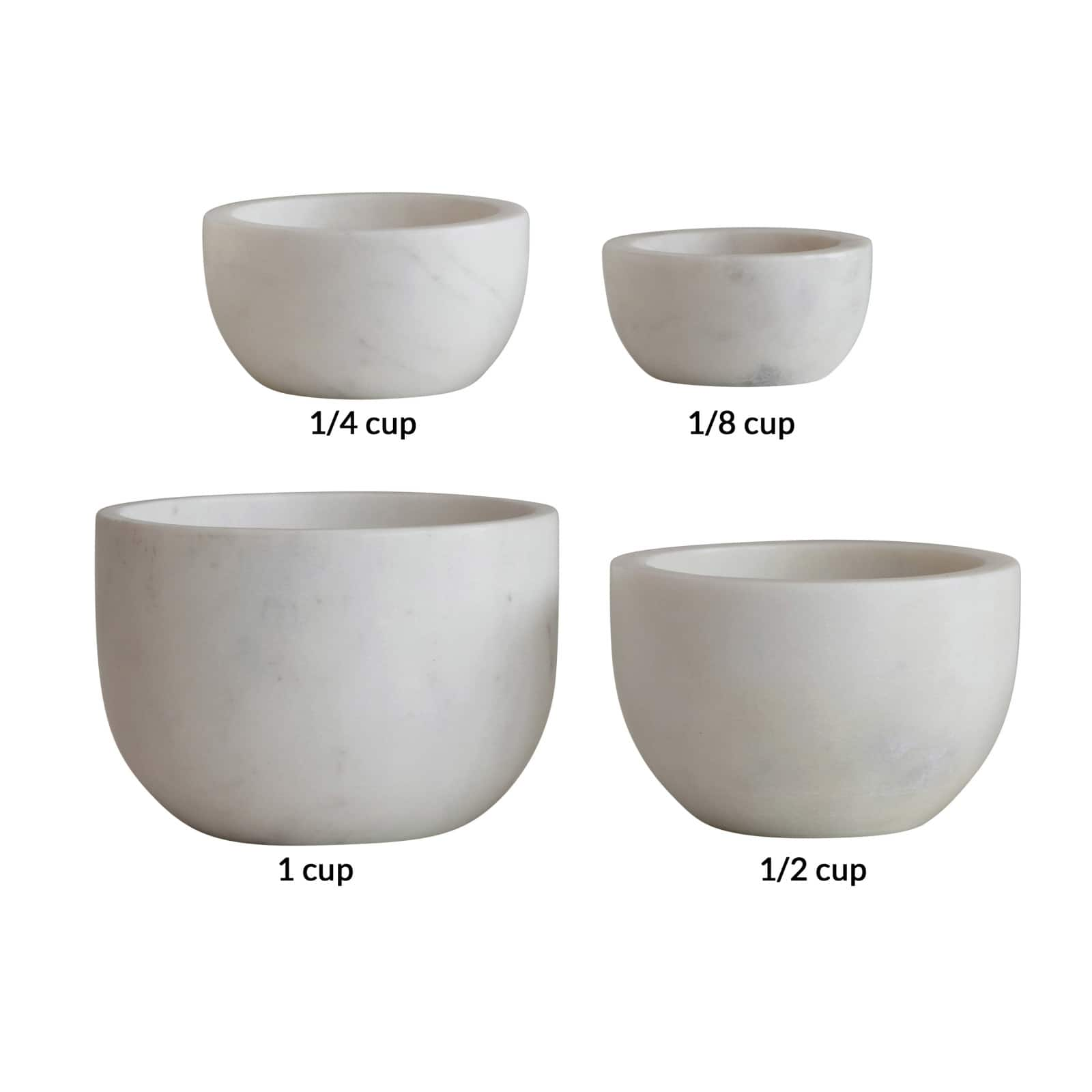 White Marble Bowls Set