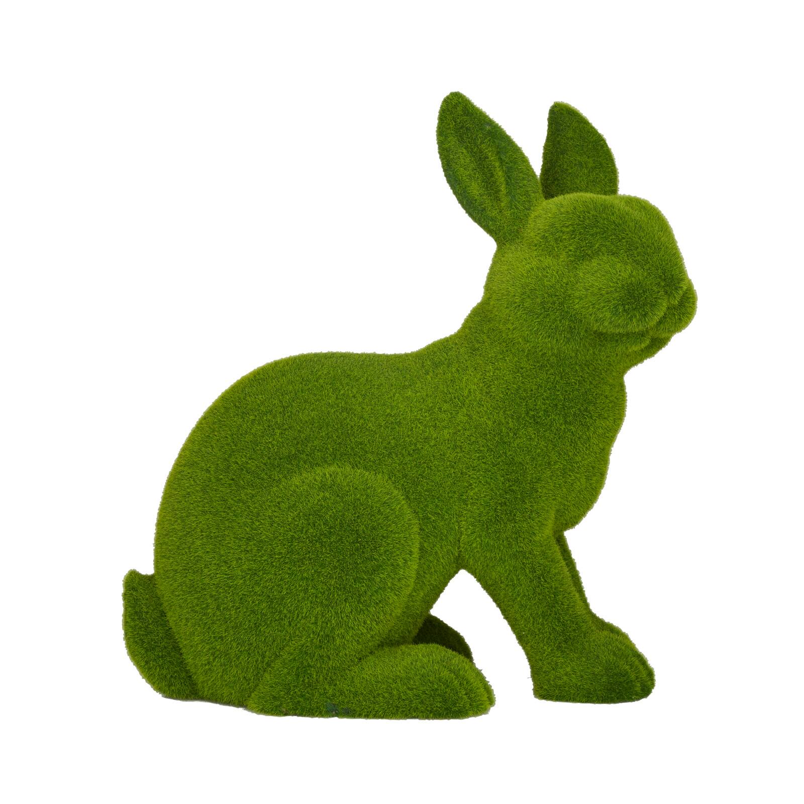 Green Country cottage Rabbit Garden Sculpture, 8&#x22; x 15&#x22; x 16&#x22;