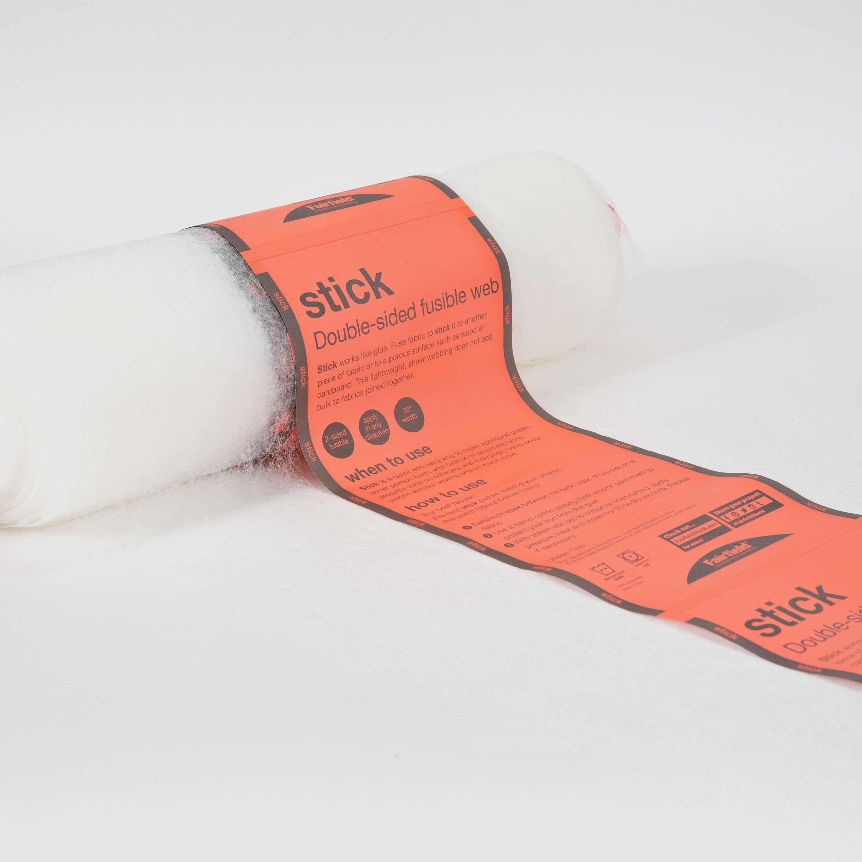 Stick Double Sided Fusible Interfacing Roll, 20&#x22; x 40yd.