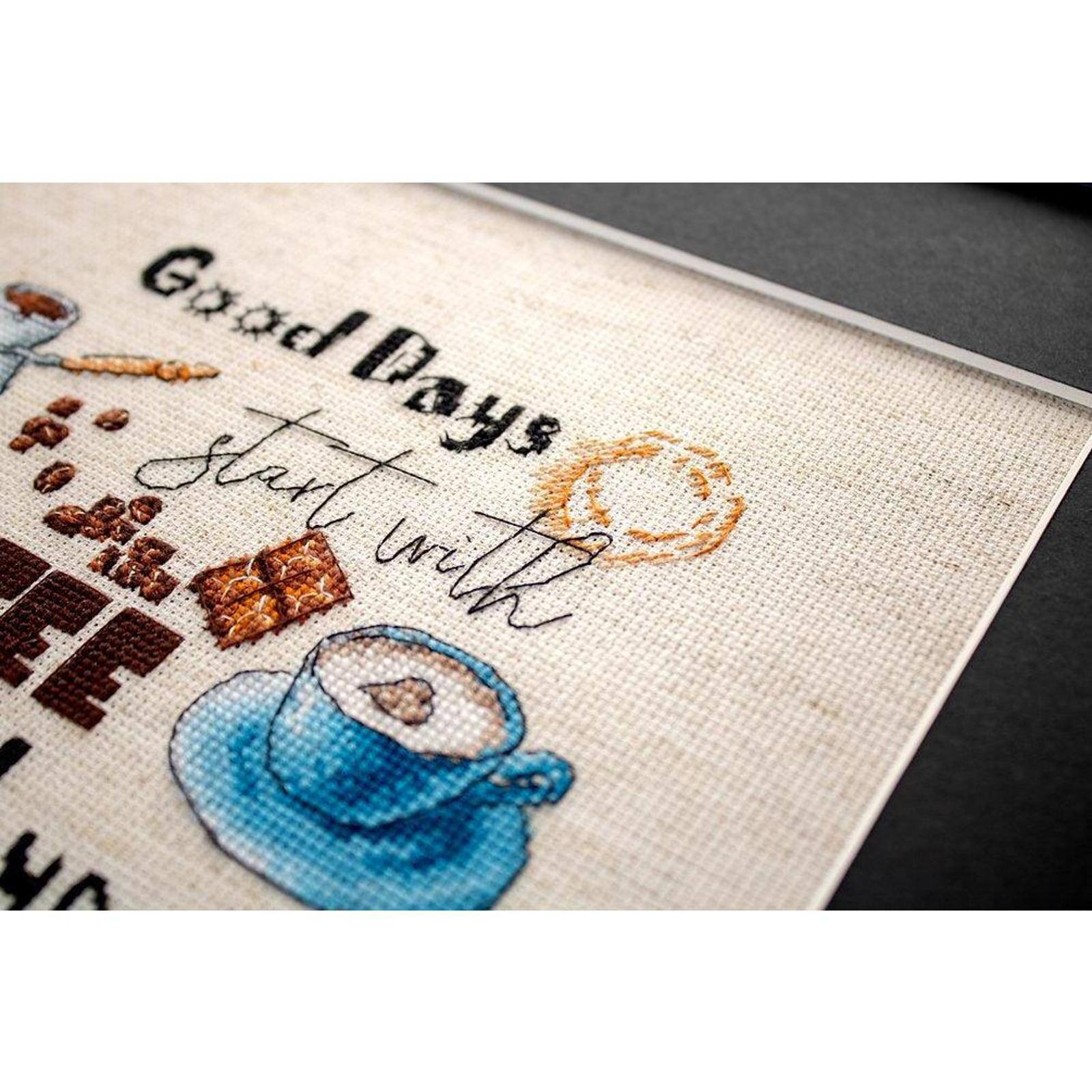 LetiStitch Coffee Time Counted Cross Stitch Kit