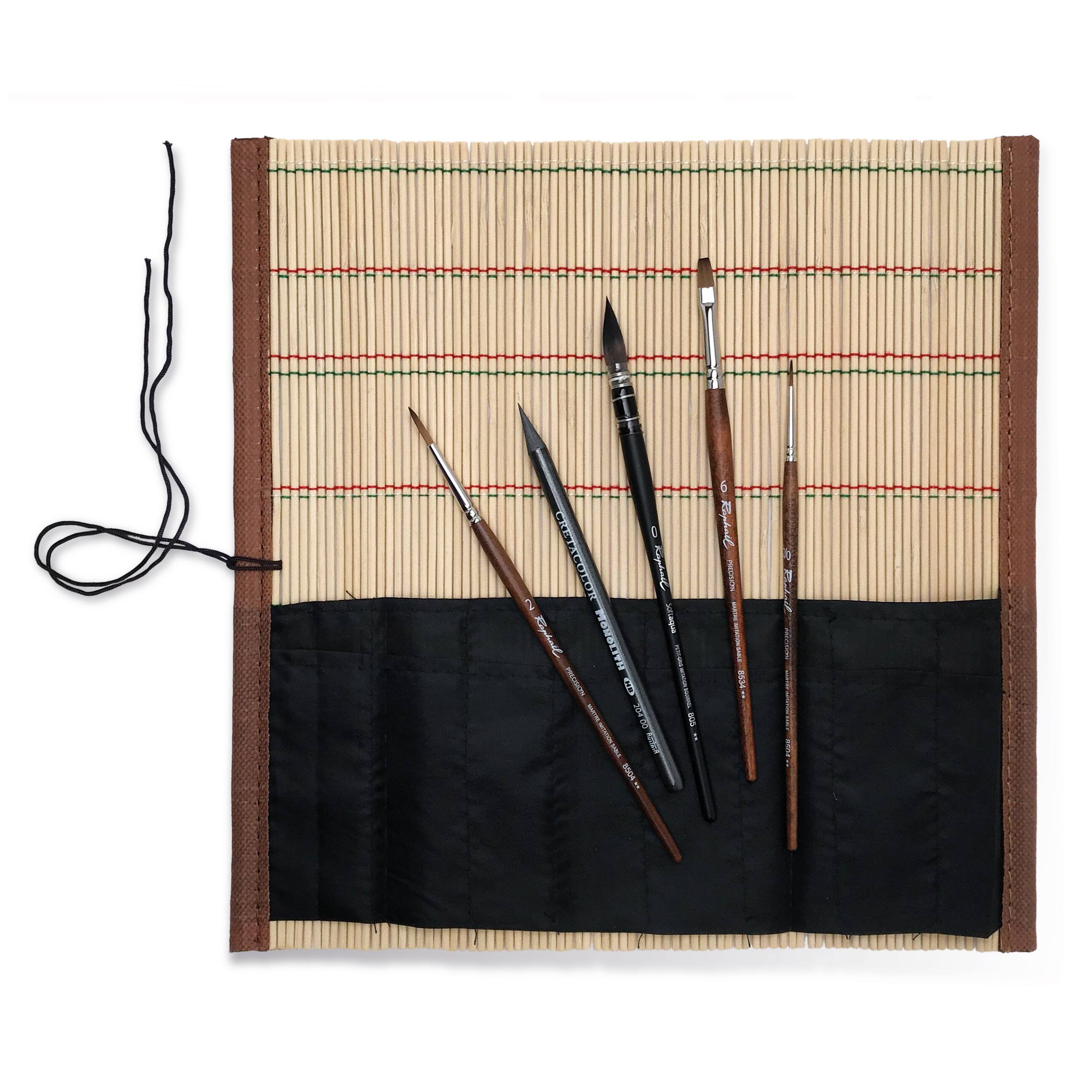 Raphael&#xAE; Bamboo Roll-Up Travel 5-Brush Set