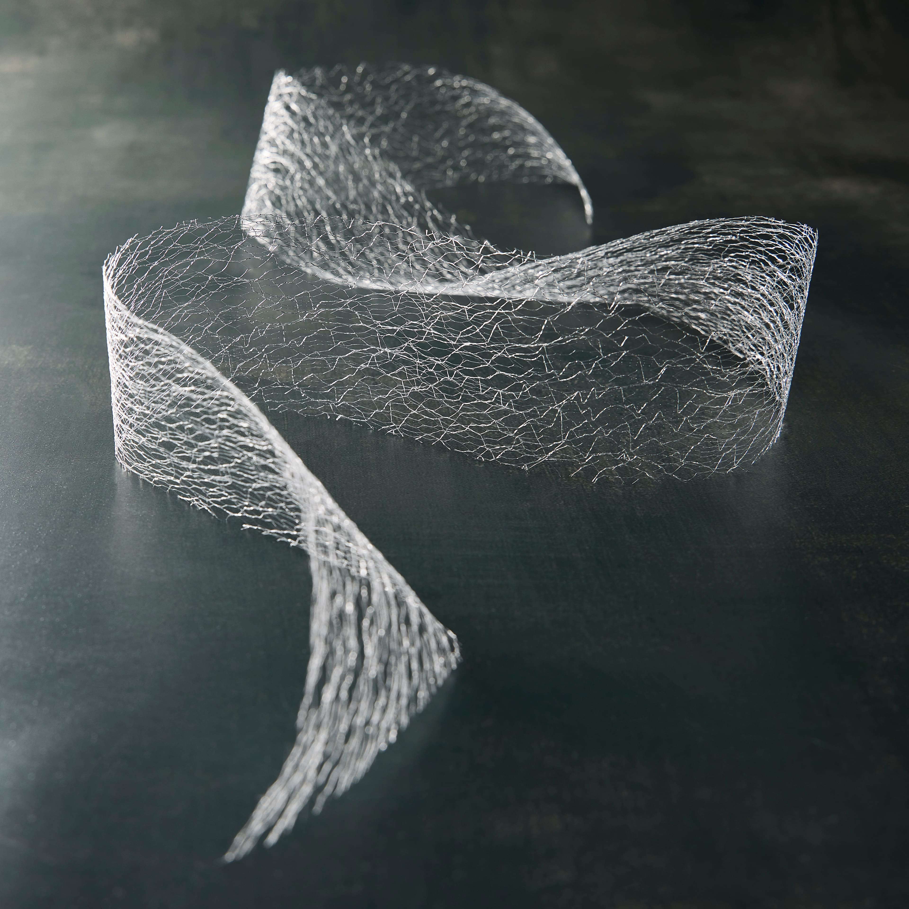 2.5" x 10yd. Silver Mesh Ribbon by Celebrate It® Classic