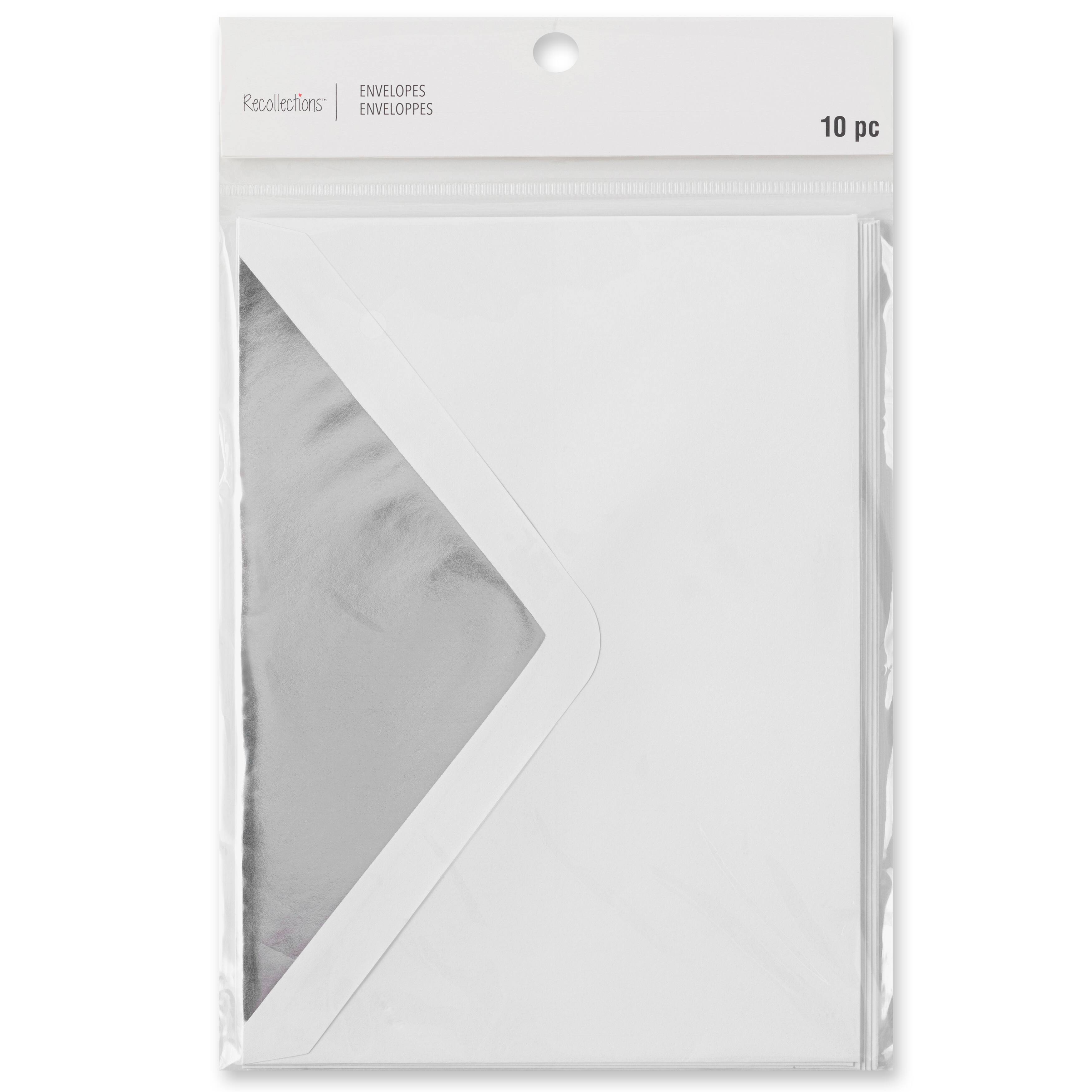 12 Packs: 10 ct. (120 total) 5.25&#x22; x 7.25&#x22; Silver Foil Lined Envelopes by Recollections&#x2122;