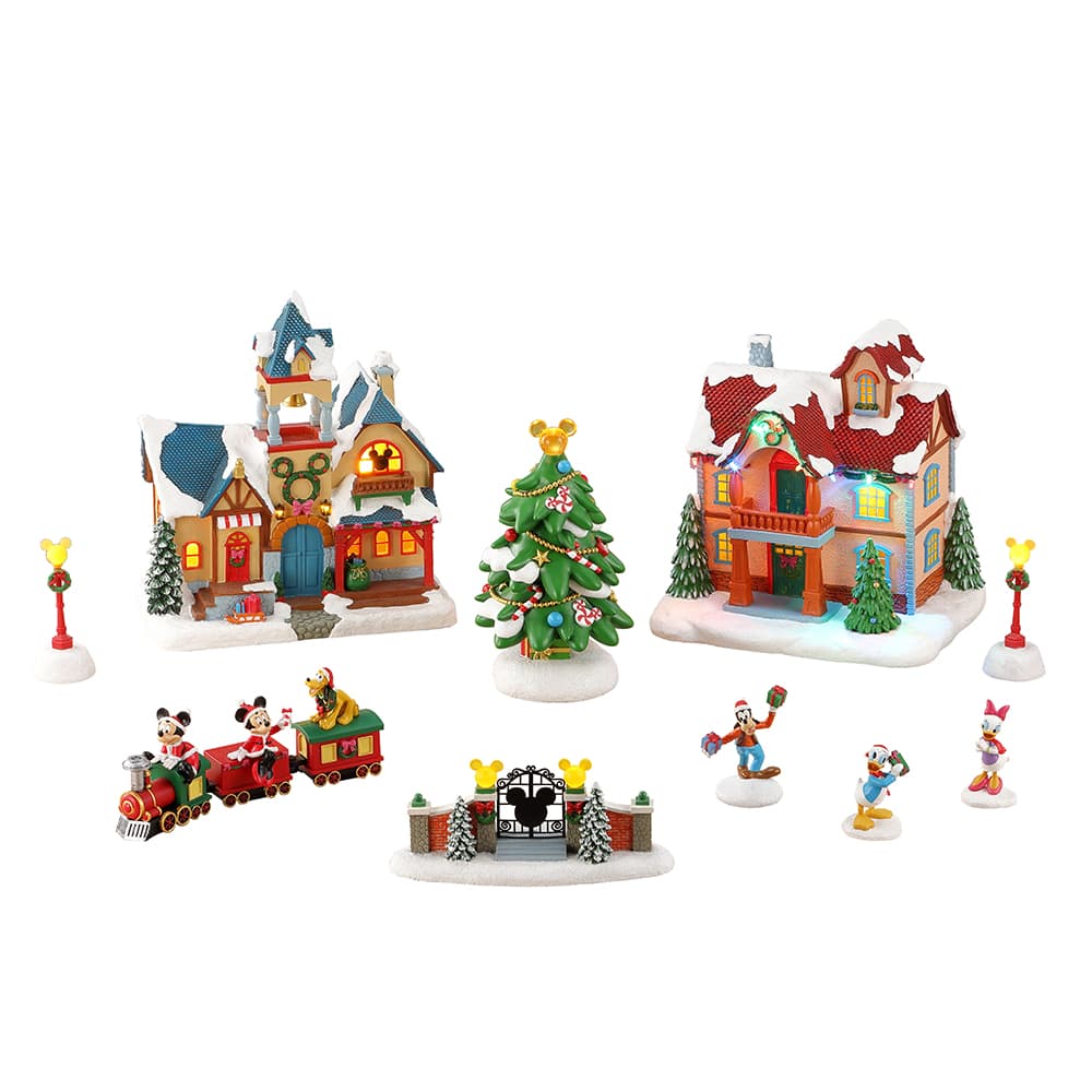 Disney® Mickey & Friends Lighted Christmas Village, 12ct.