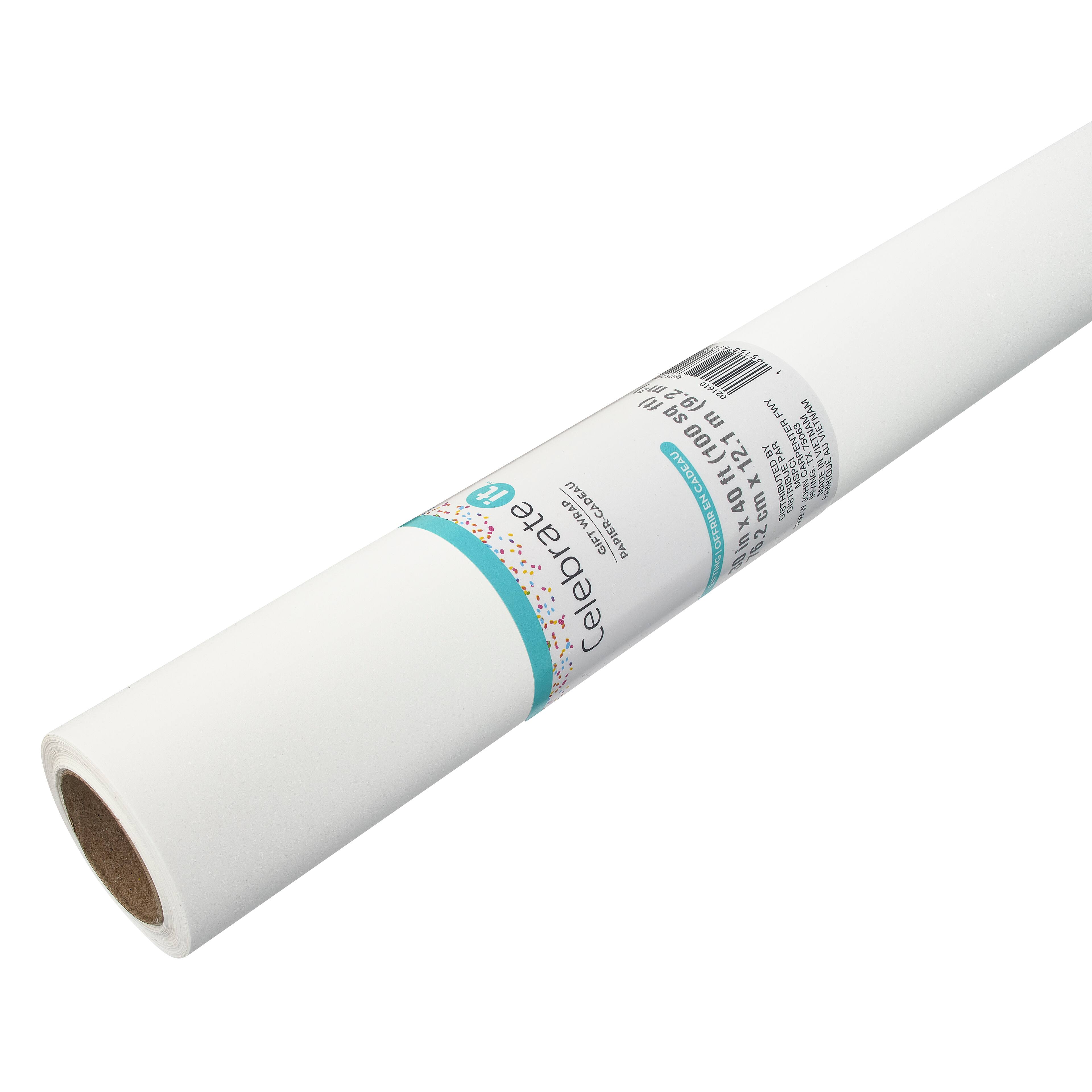 12 Pack: Kraft White Gift Wrap by Celebrate It&#x2122;