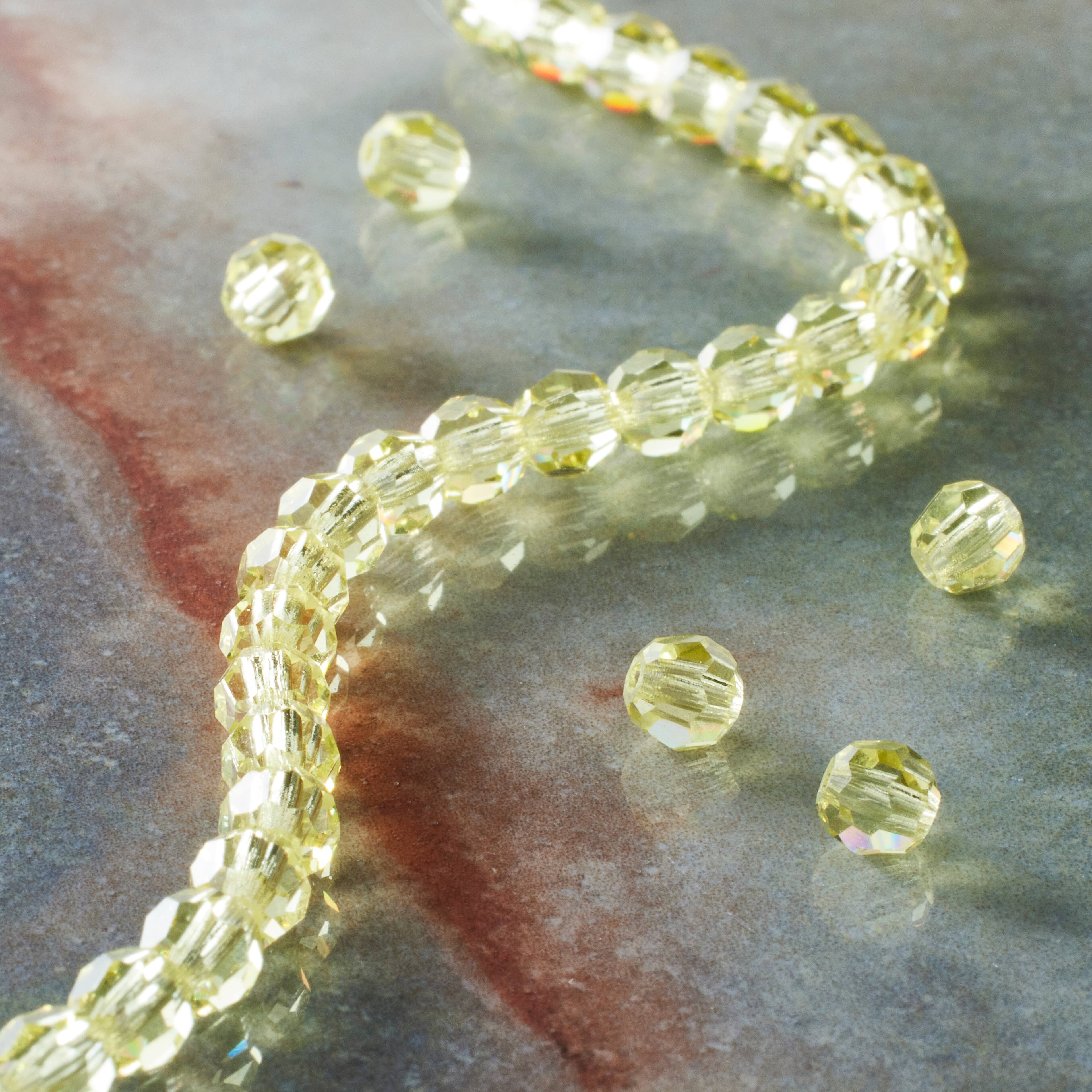 Preciosa Glass Crystal Round Beads, 4mm by Bead Landing&#x2122;