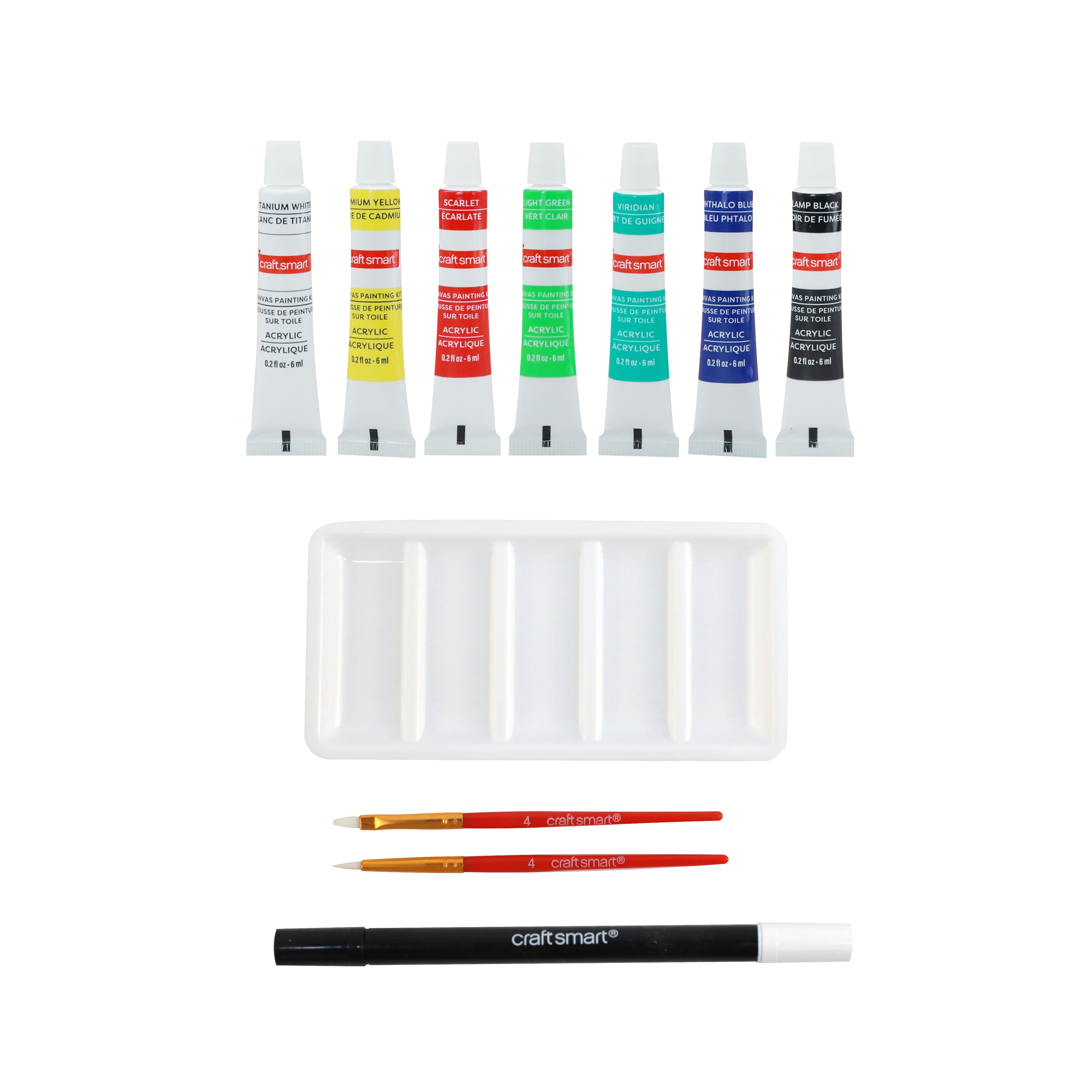 7&#x22; Lake &#x26; Cabin Round Canvas Painting Kit by Craft Smart&#xAE;