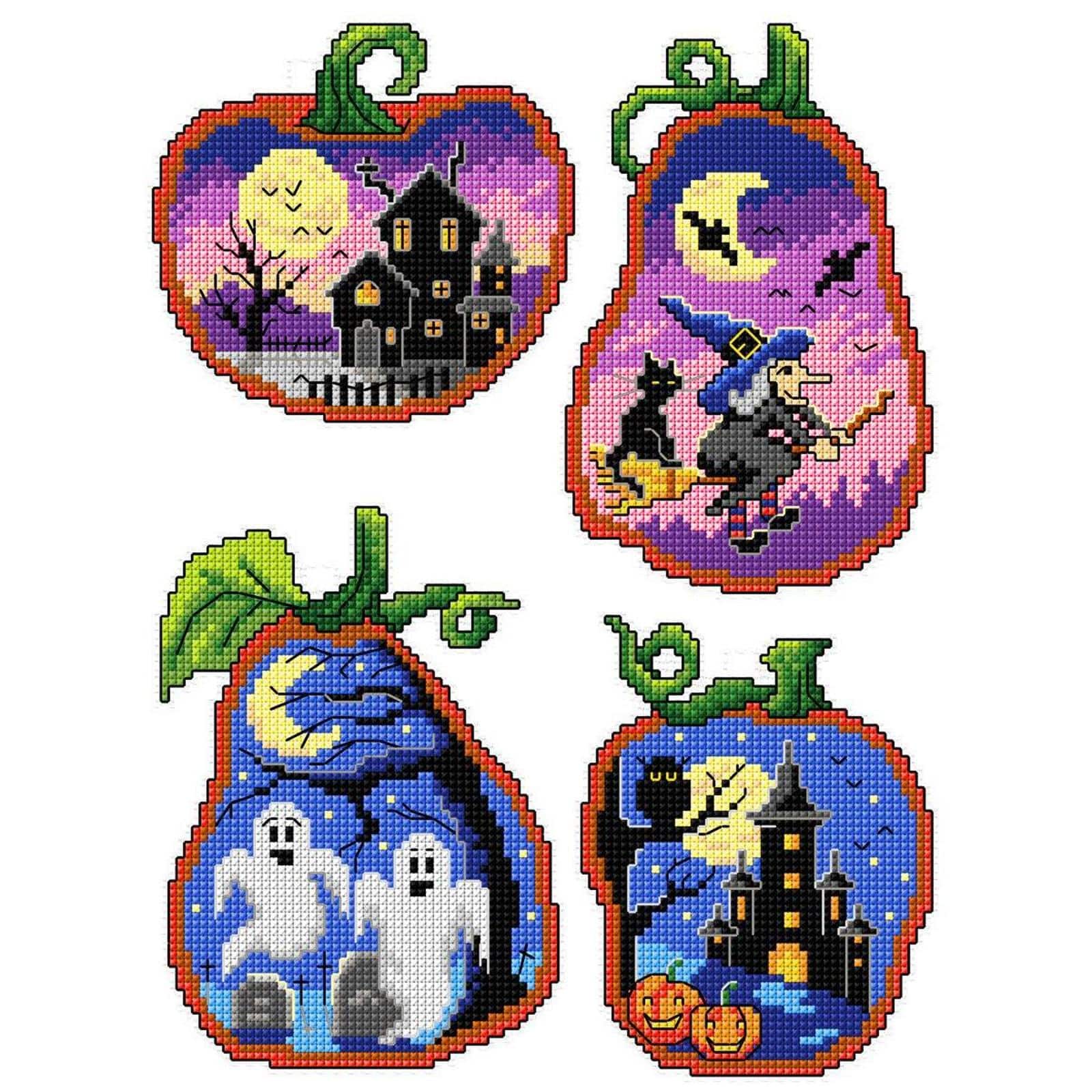 Crafting Spark Halloween Scenes Counted Cross Stitch Kit