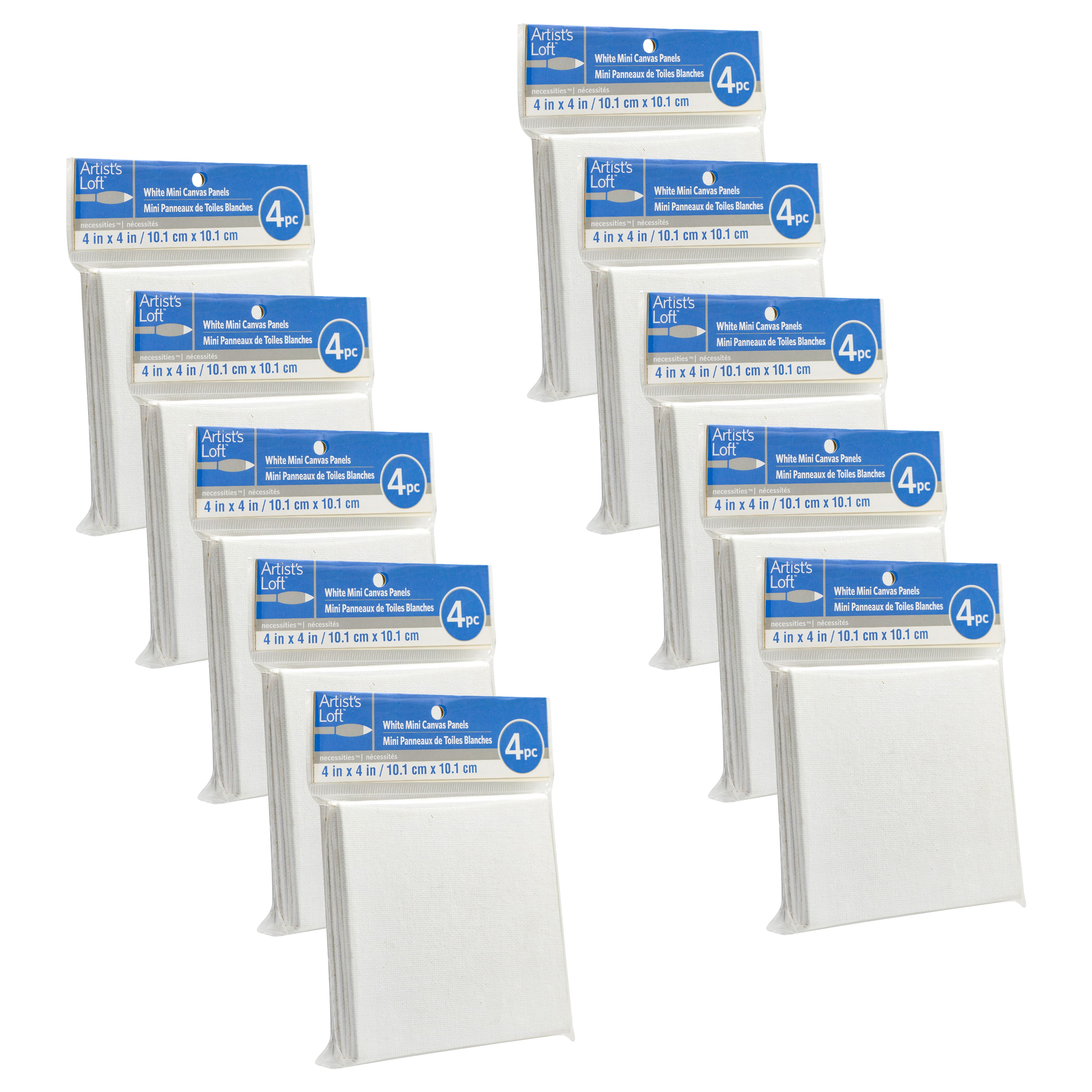 10 Packs: 4 ct. (40 total) 4" x 4" Mini Canvas Panels by Artist's Loft™ Necessities™
