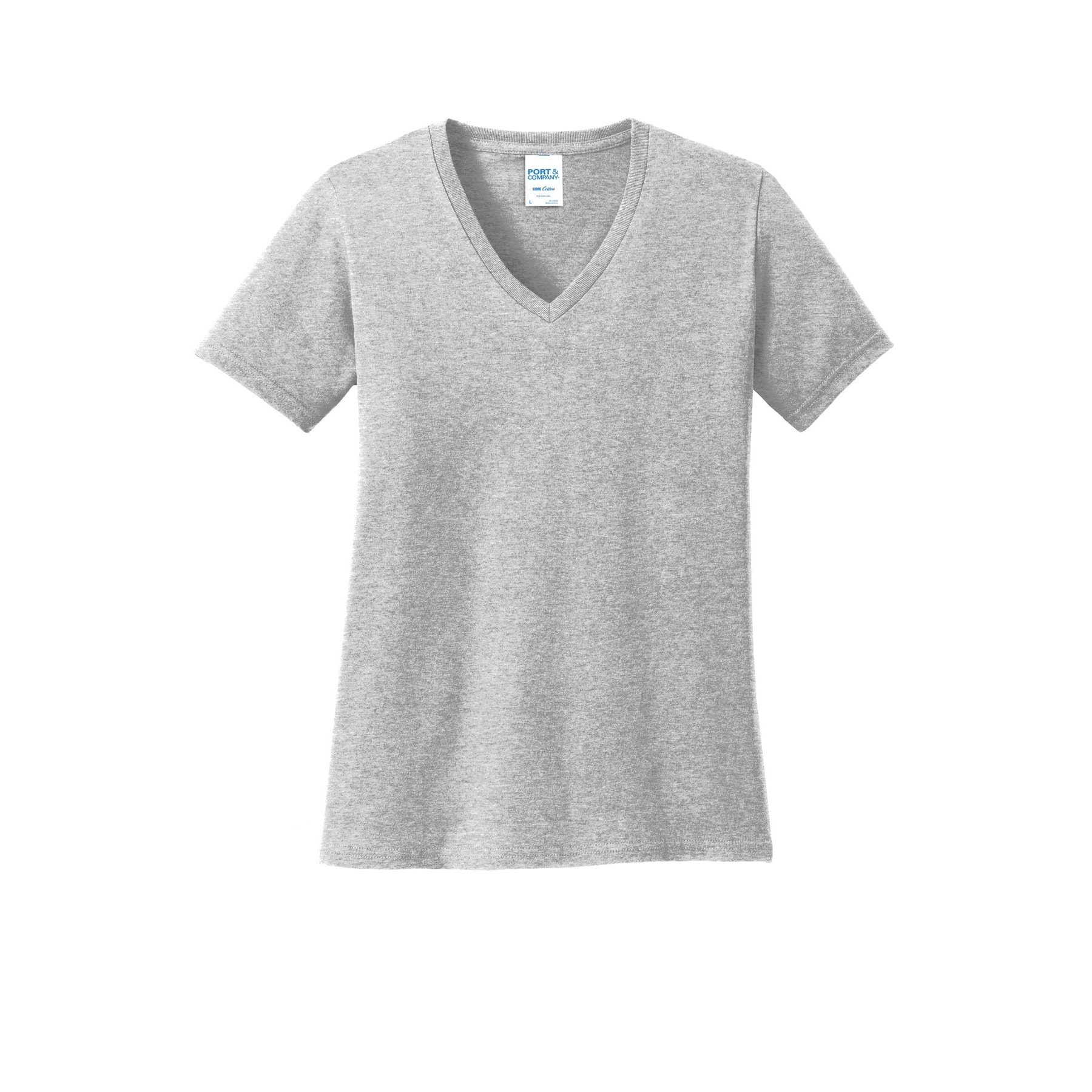 Port & Company® Ladies Core Cotton Neutrals V-Neck T-Shirt