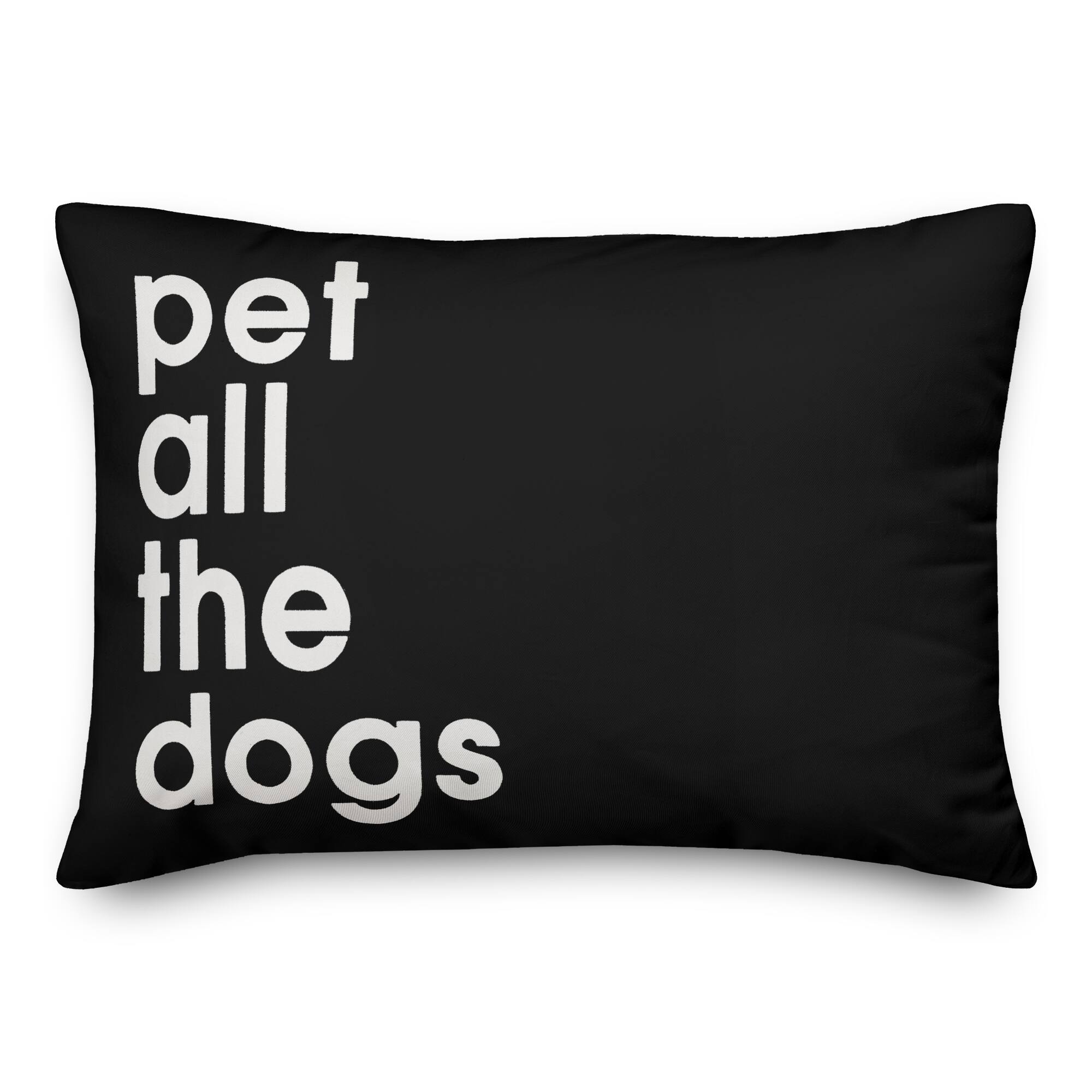 Pet All The Dogs 20&#x22; x 14&#x22; Throw Pillow