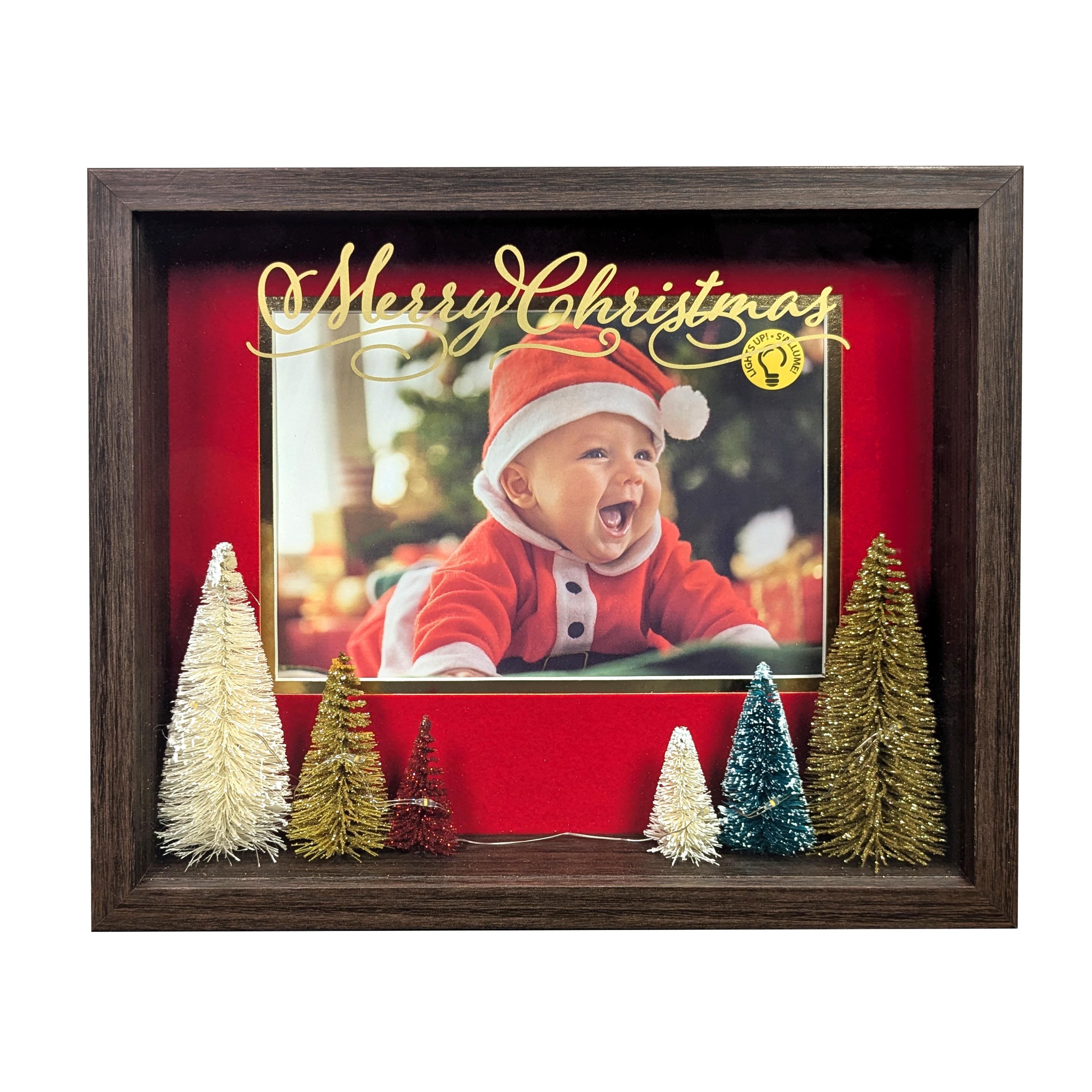 5&#x22; x 7&#x22; LED Red Merry Christmas Tabletop Frame by Studio D&#xE9;cor&#xAE;