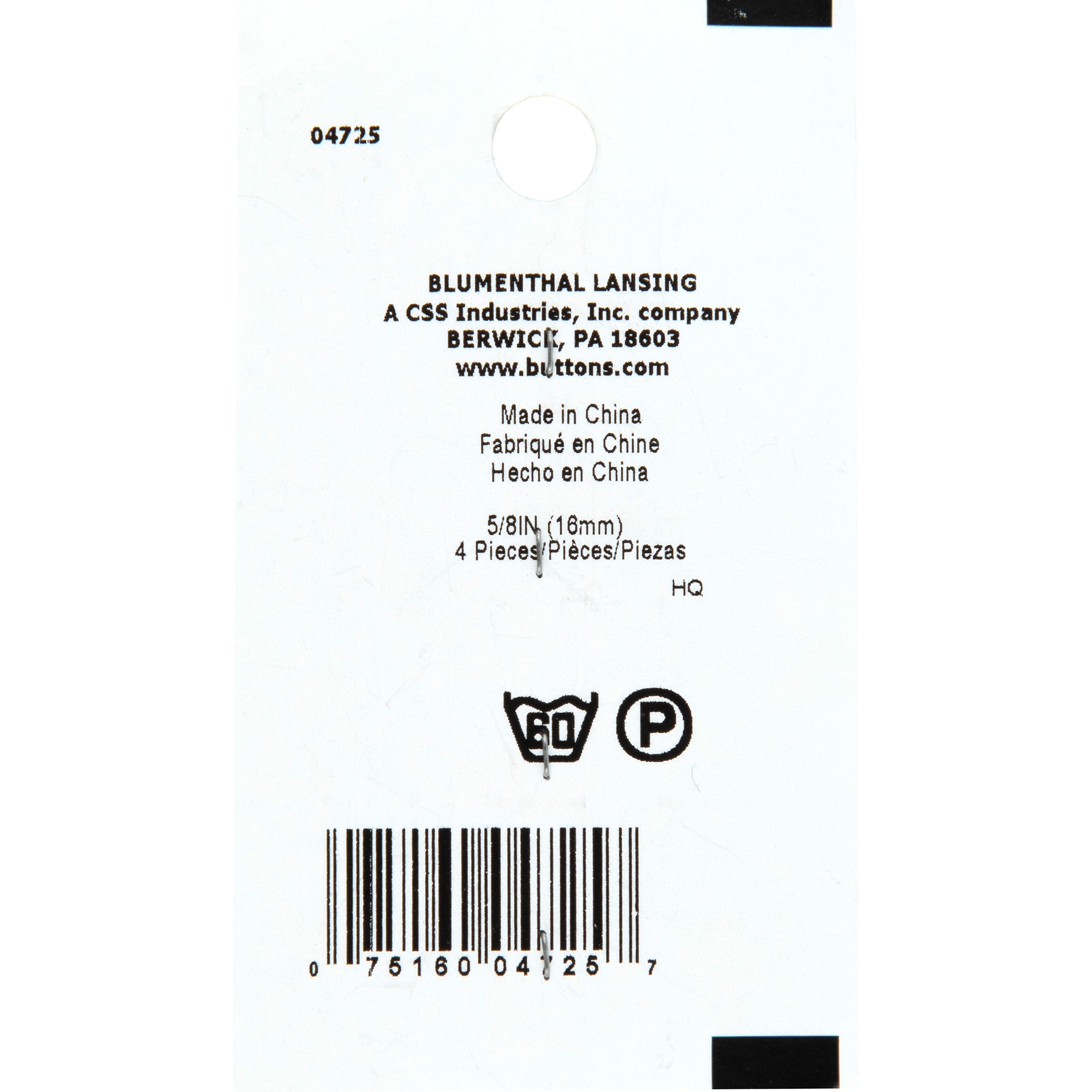 LaMode 5/8&#x22; Translucent 4-Hole Buttons, 4ct.