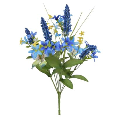 Blue Heather Mix Bush with Butterfly by Ashland® | Michaels