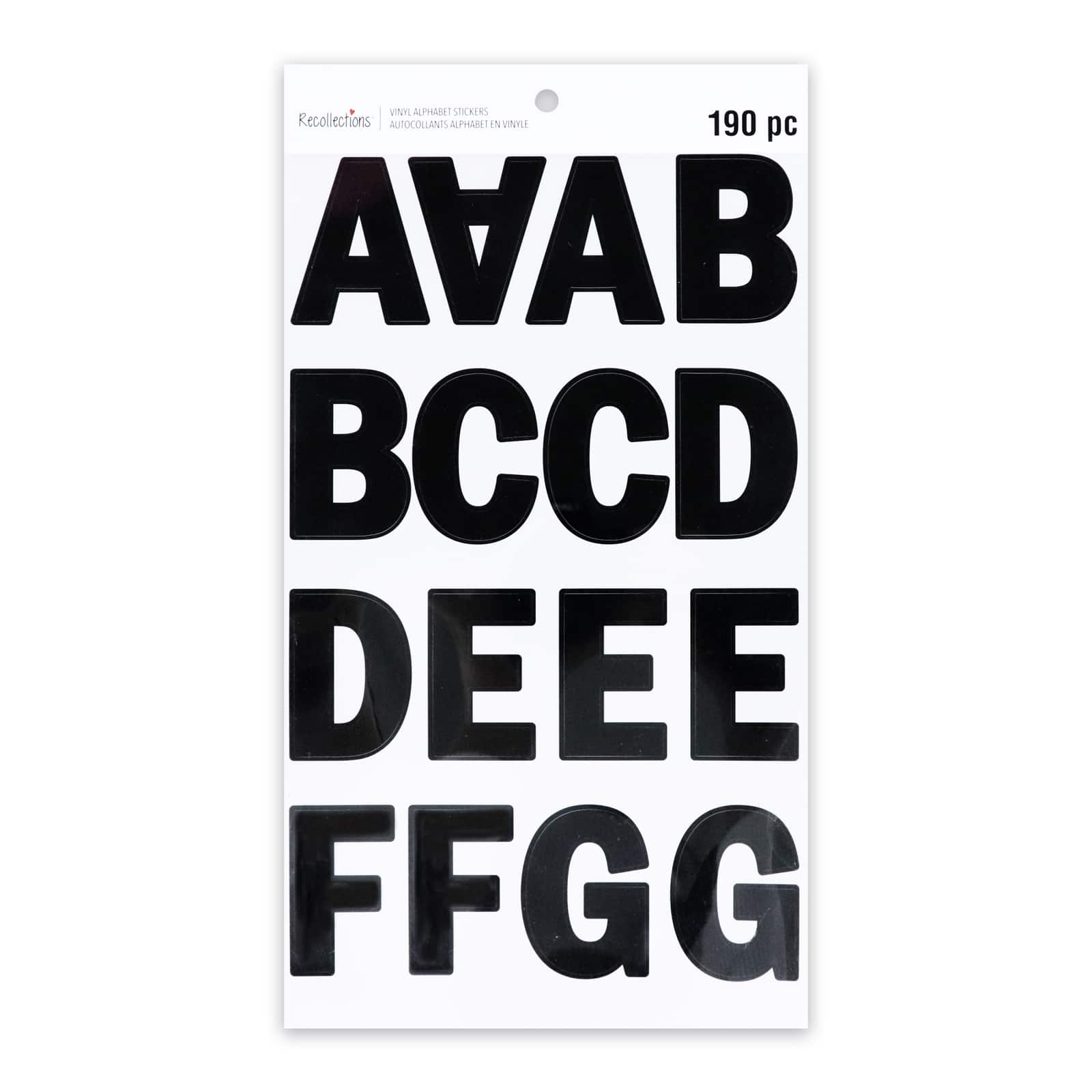 Black Vinyl Alphabet Sticker Sheets by Recollections&#x2122;