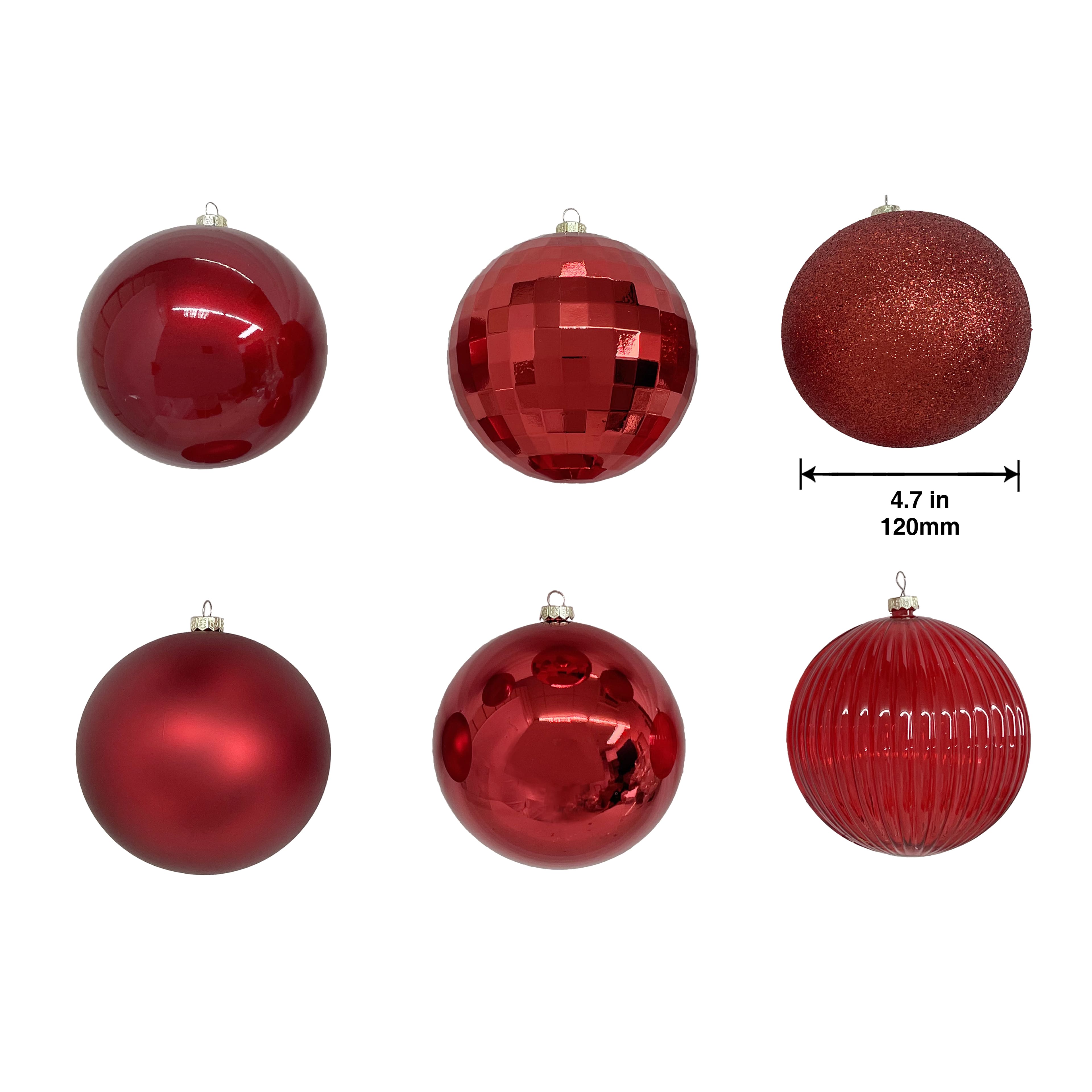 6 Pack 4.75&#x22; Red Shatterproof Ball Ornaments by Ashland&#xAE;