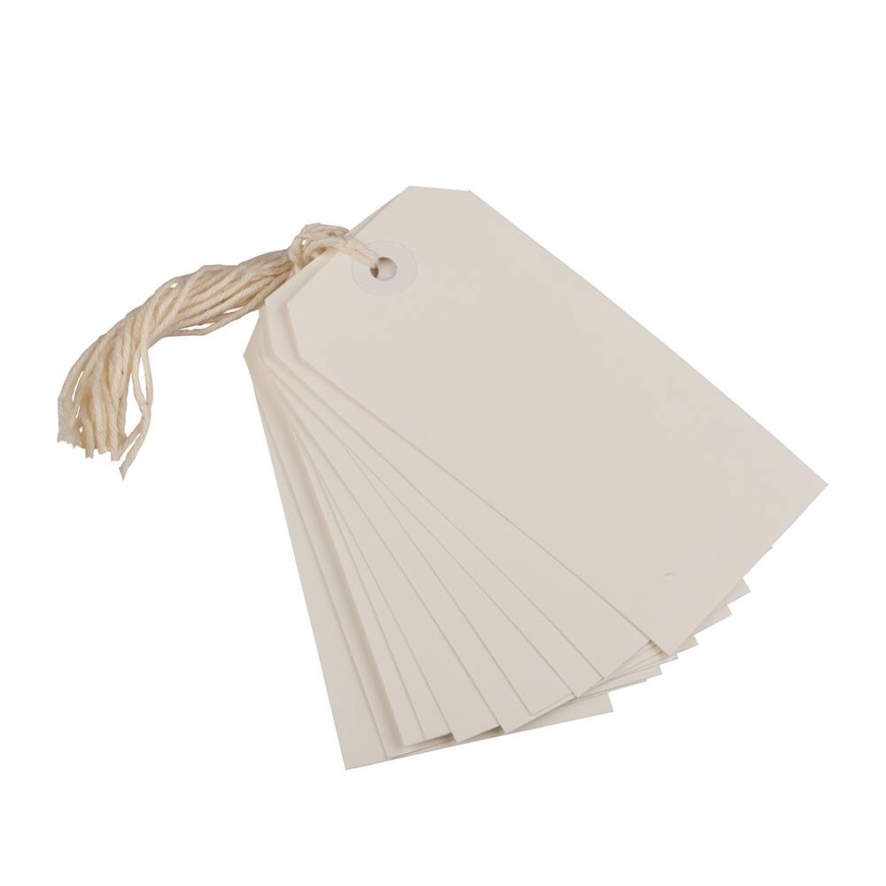 JAM Paper White Tiny Gift Tags with String, 100ct.