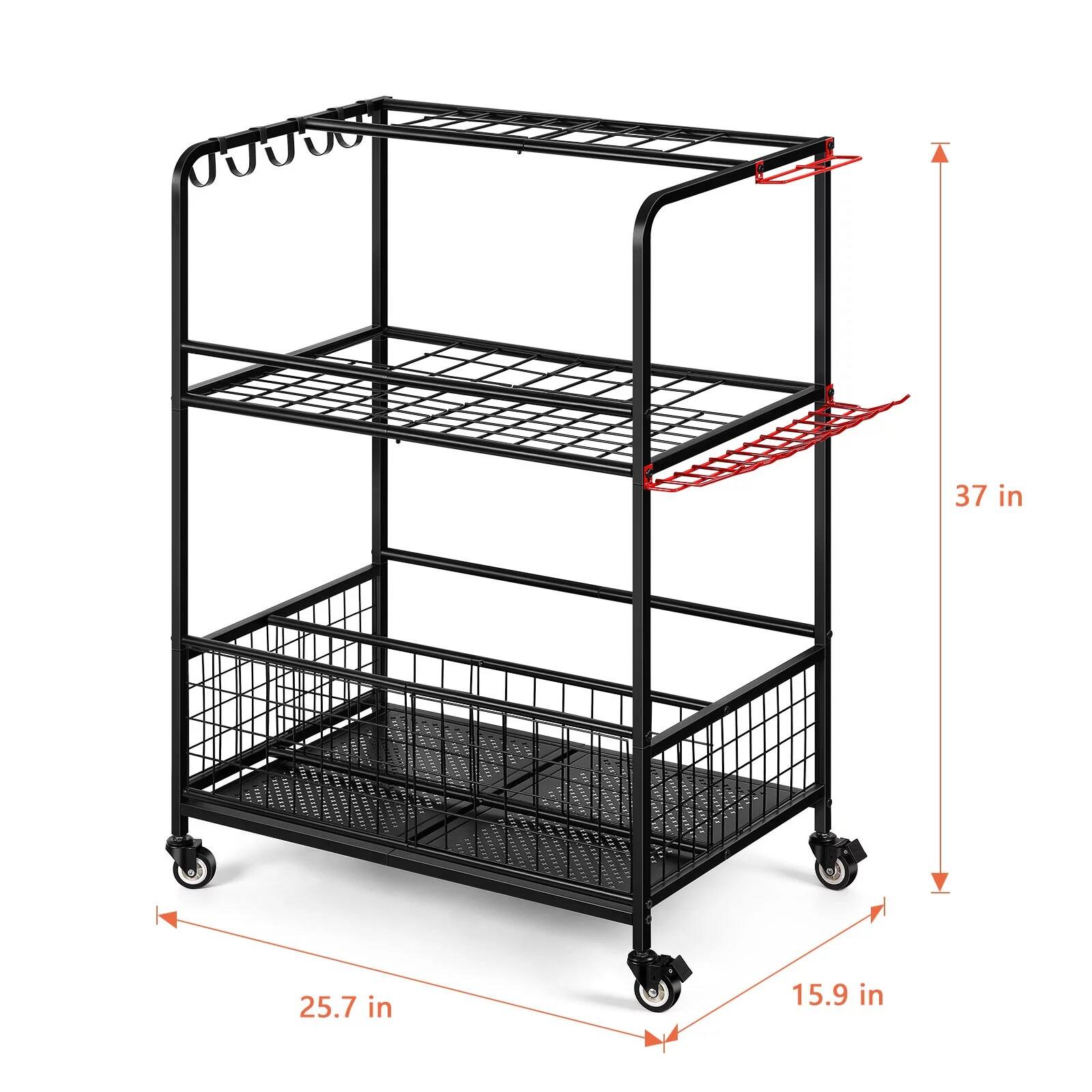 NEX&#x2122; Garden Tool Rolling Storage Organizer