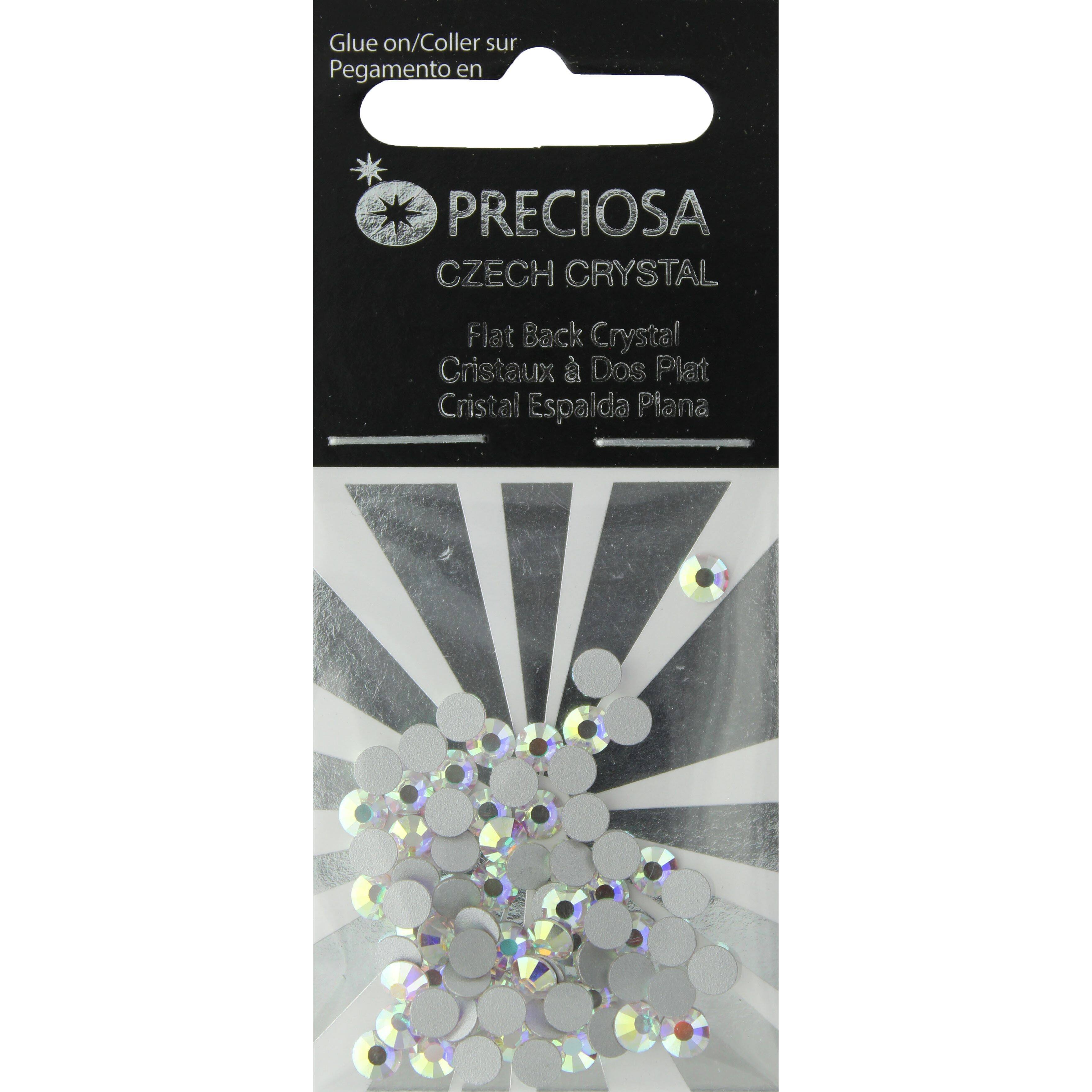John Bead Preciosa VIVA12 Flat Back Czech Crystal Rhinestones, 4mm