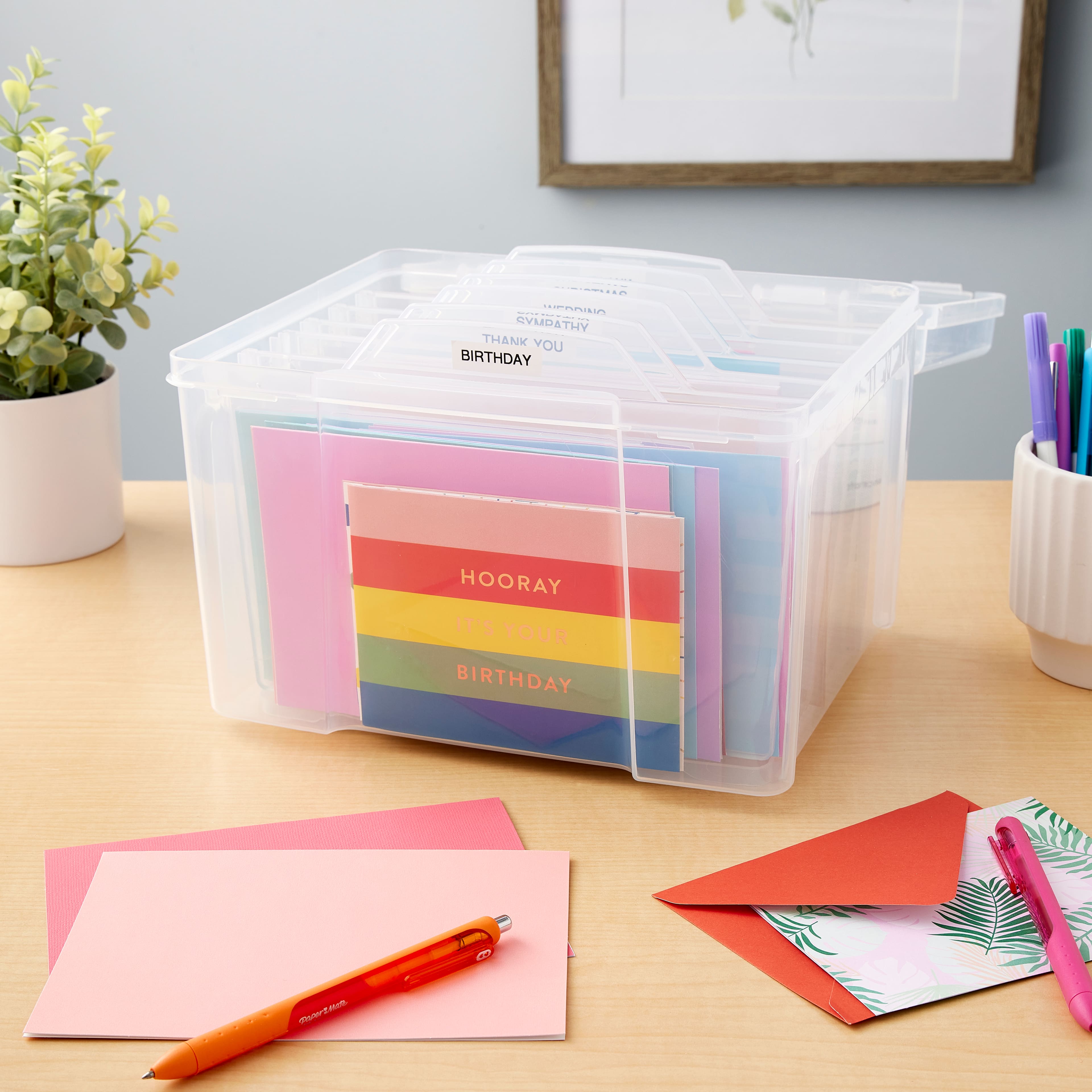 Greeting Card Organizer Box 