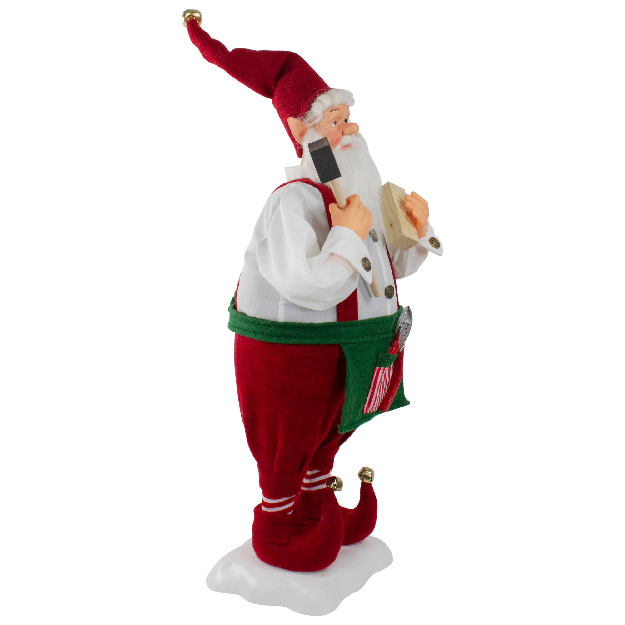 24&#x22; Santa&#x27;s Workshop Elf Animated Standing Christmas Figure