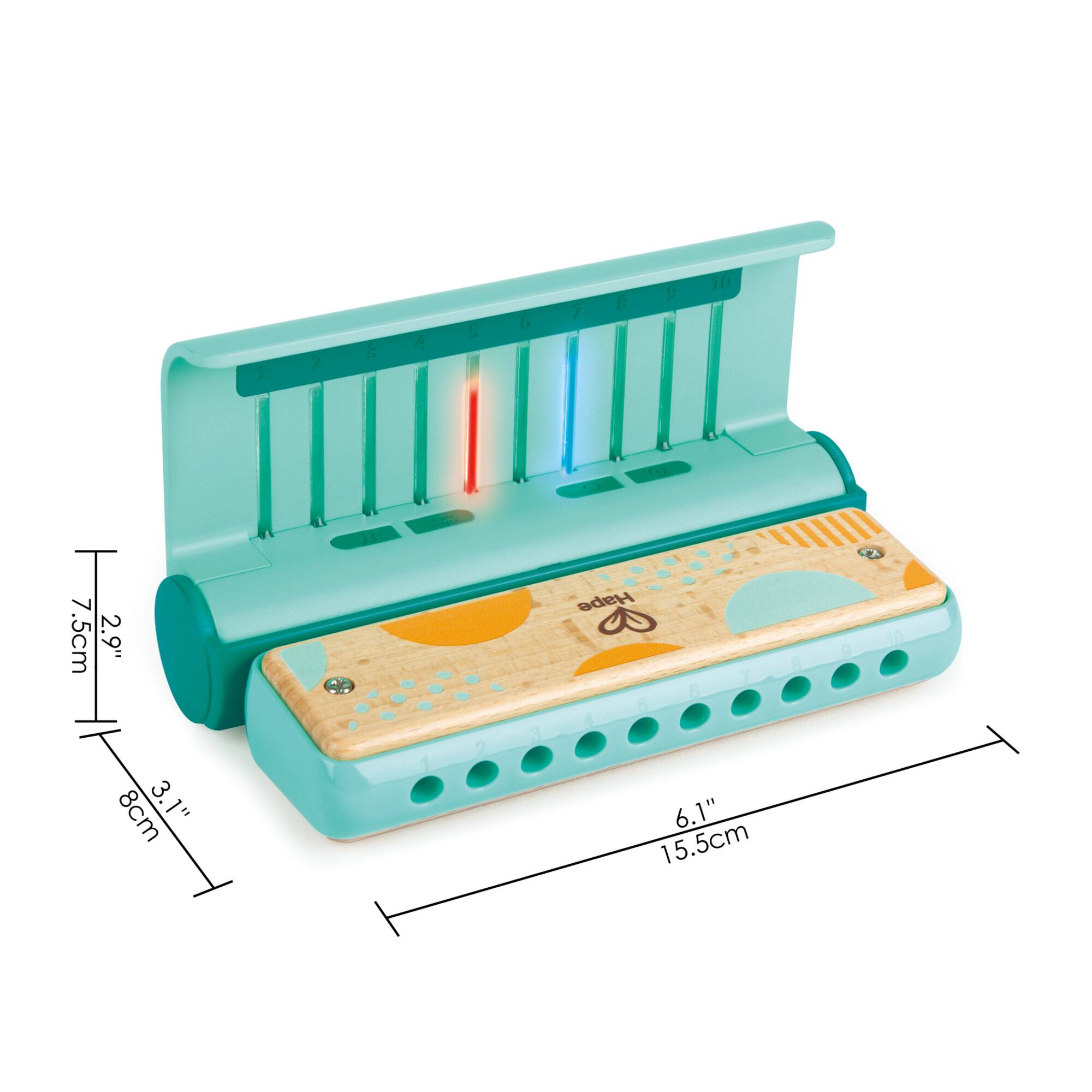 Hape Learn with Lights Teal Harmonica