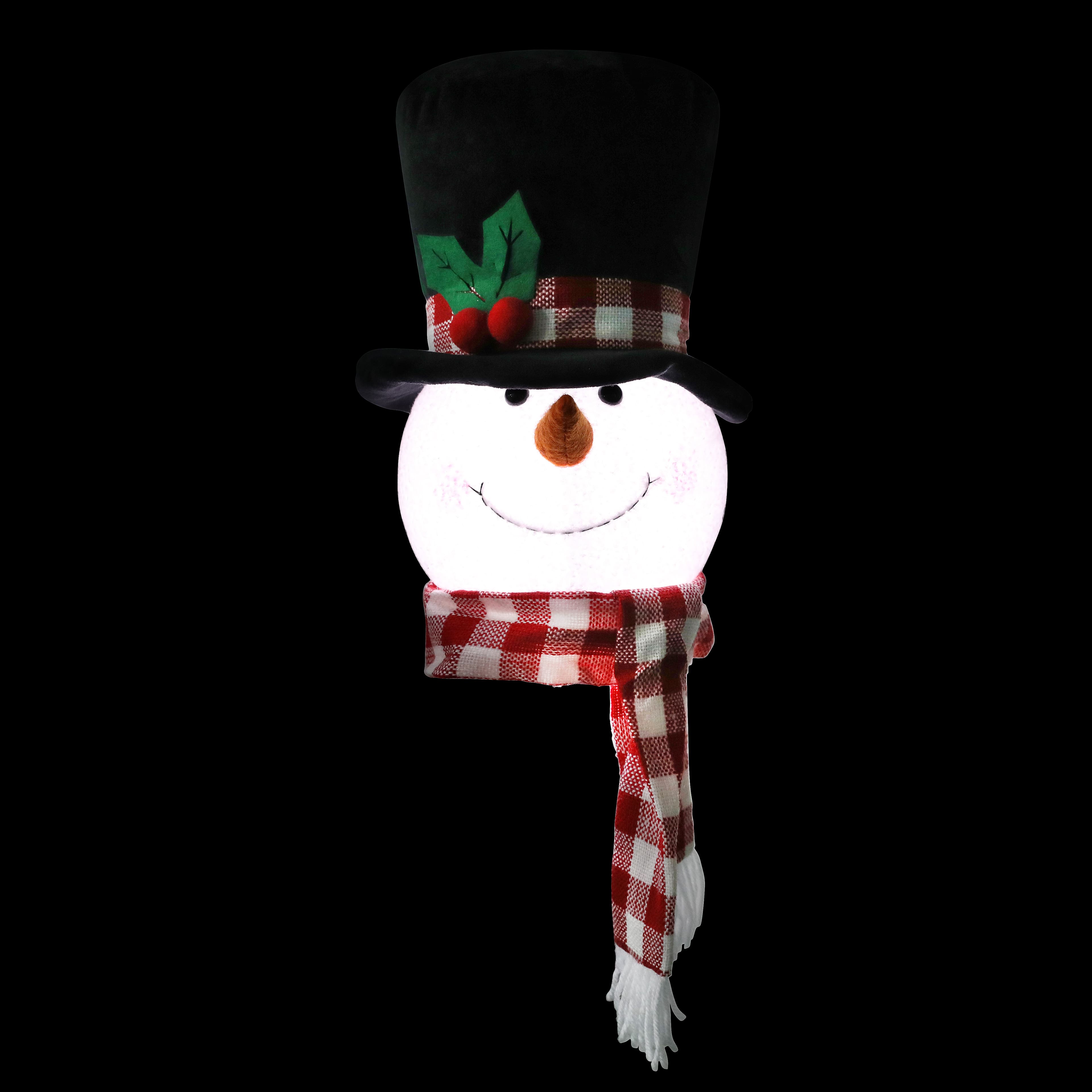 11&#x22; Snowman Head Lighted Tree Topper by Ashland&#xAE;