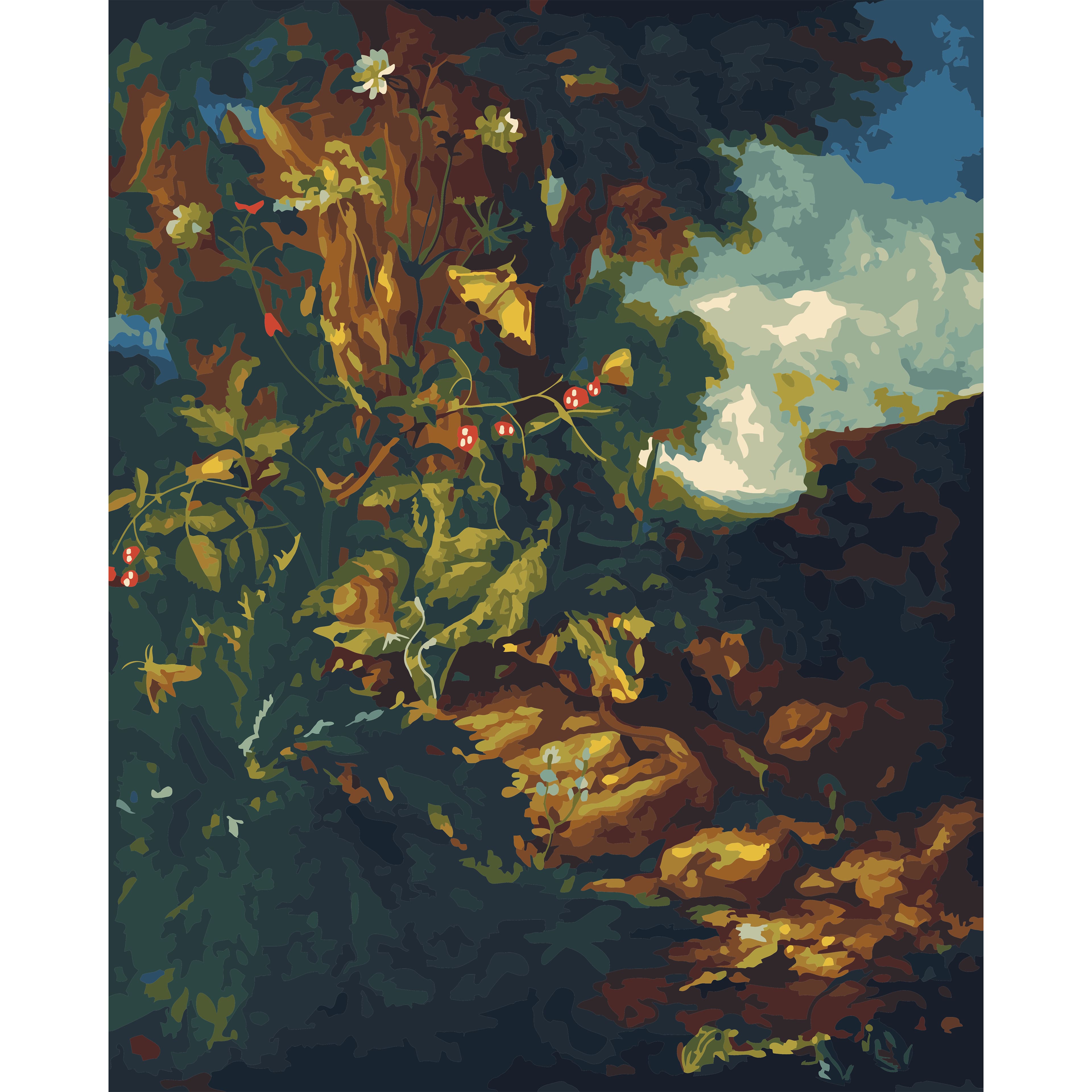 16&#x22; x 20&#x22; Dark Forest Paint-by-Number Kit with Wood Display Hanger by Artist&#x27;s Loft&#xAE;