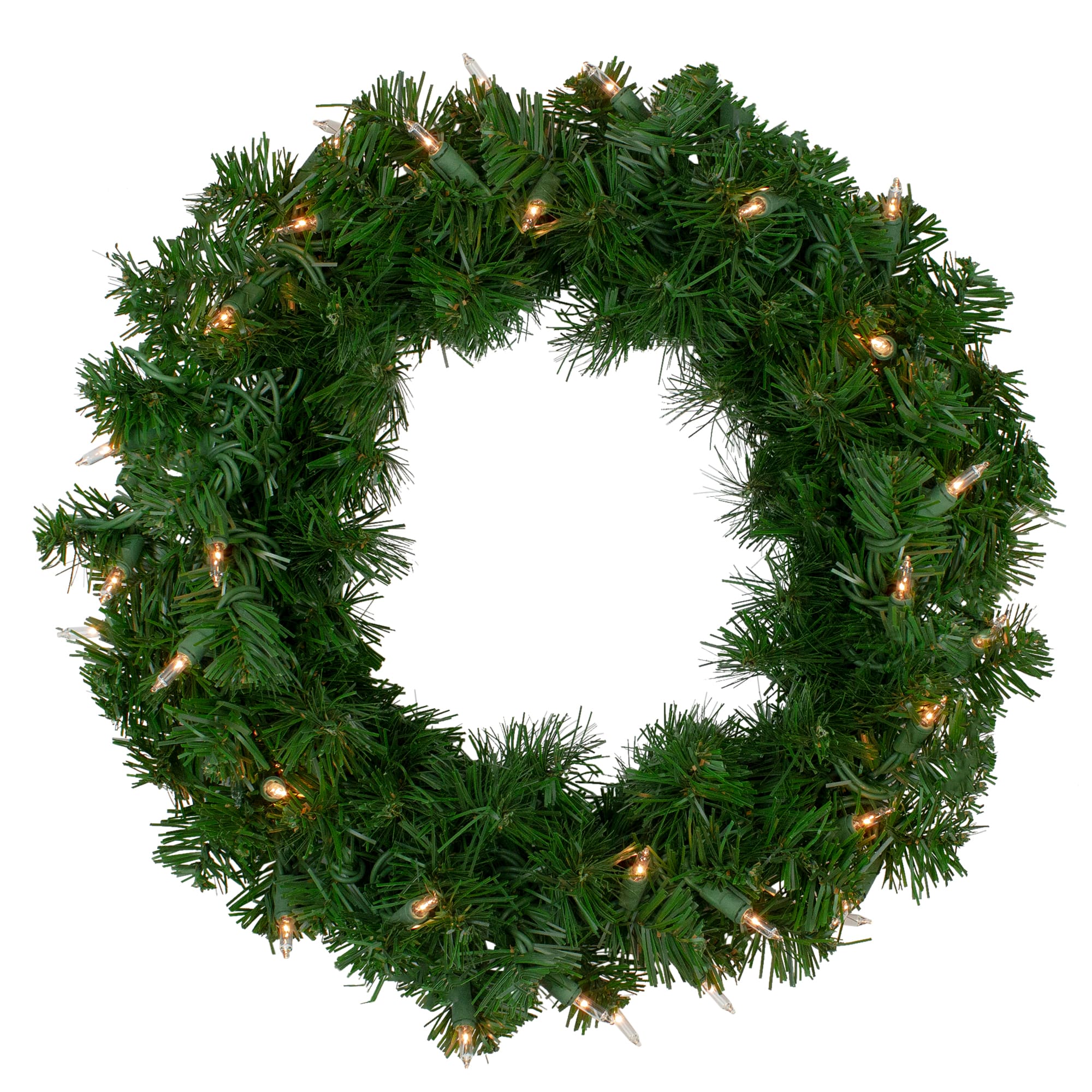 16" Pre-Lit Deluxe Windsor Pine Artificial Christmas Wreath