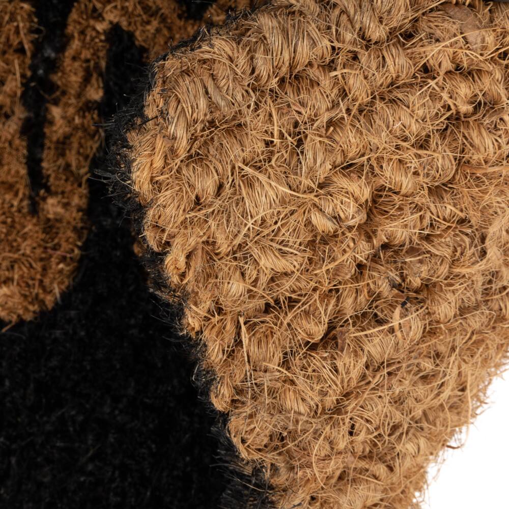 Hello Honey® Black Natural Coir Welcome Step Doormat