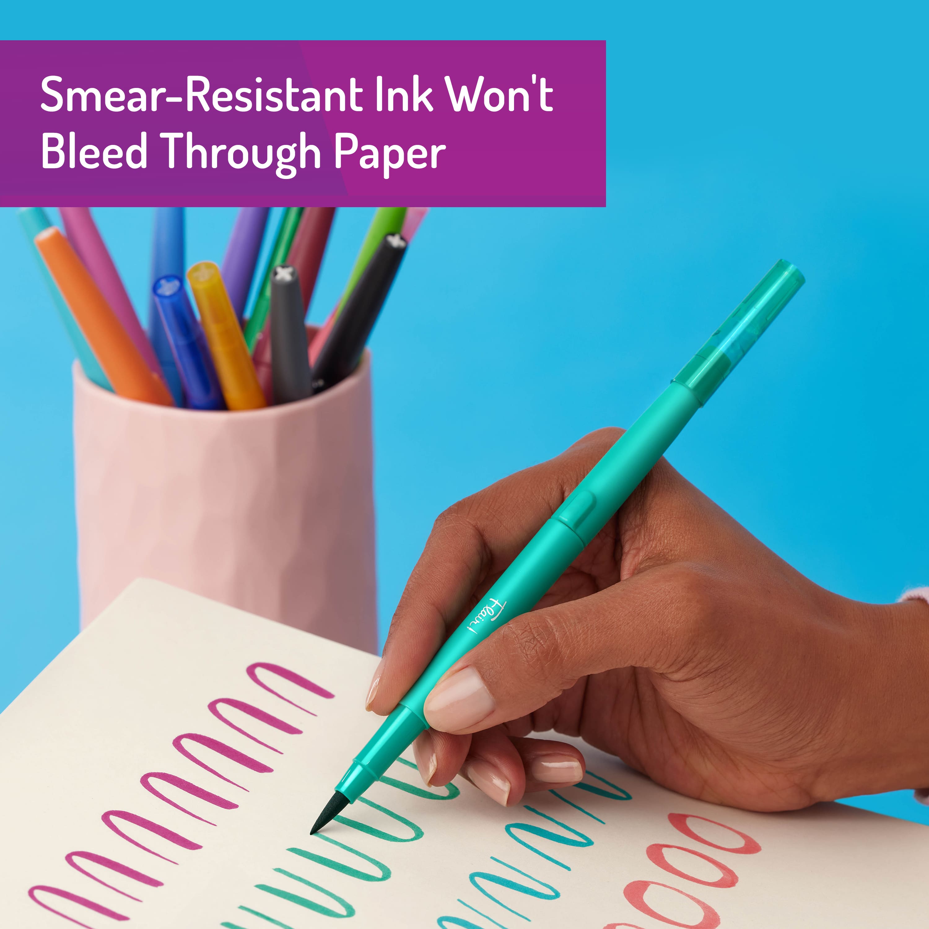 Paper Mate® Flair!® 16 Colour Brush & Medium Dual Tip Felt Pens