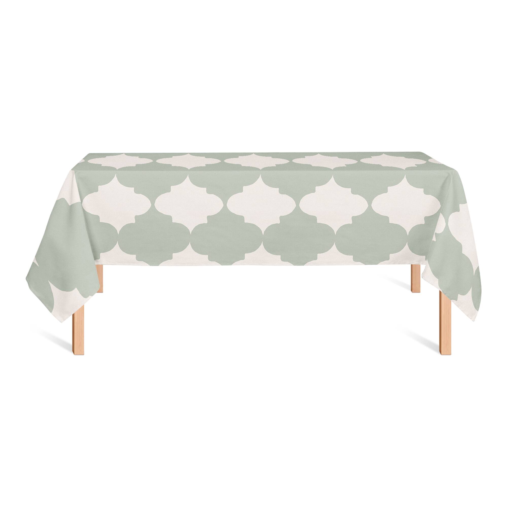Teal Tile Pattern Tablecloth