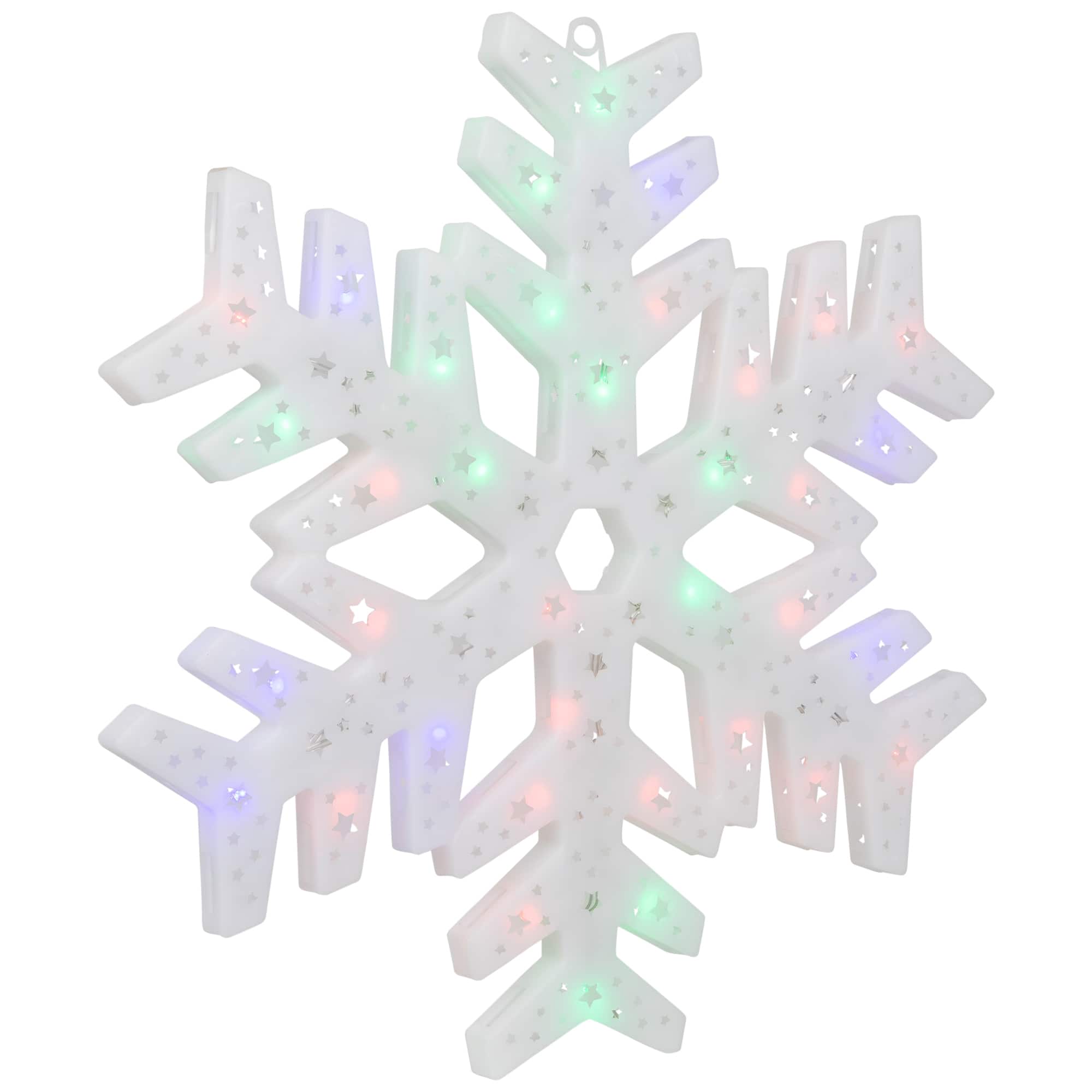 15" LED Color Changing Christmas Snowflake Window Silhouette