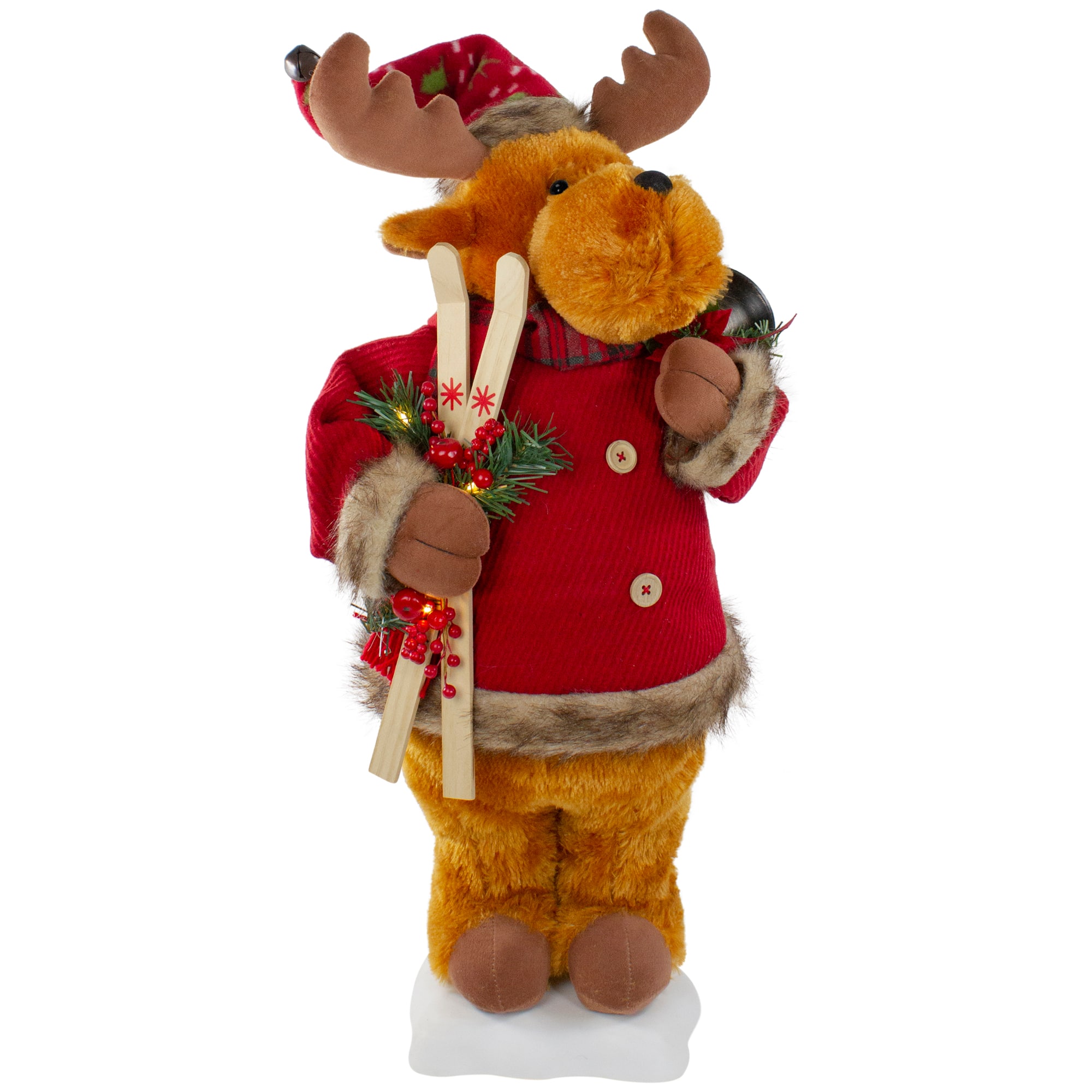 24&#x22; Lighted &#x26; Animated Musical Moose Christmas Figure