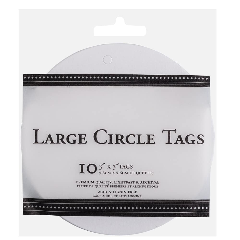 JAM Paper White Large Circle Gift Tags, 10ct.