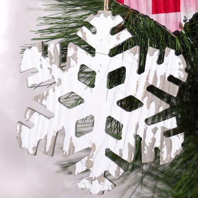 50 Pcs Wooden Snowflake Crafts Snowflakes Supplies Christmas
