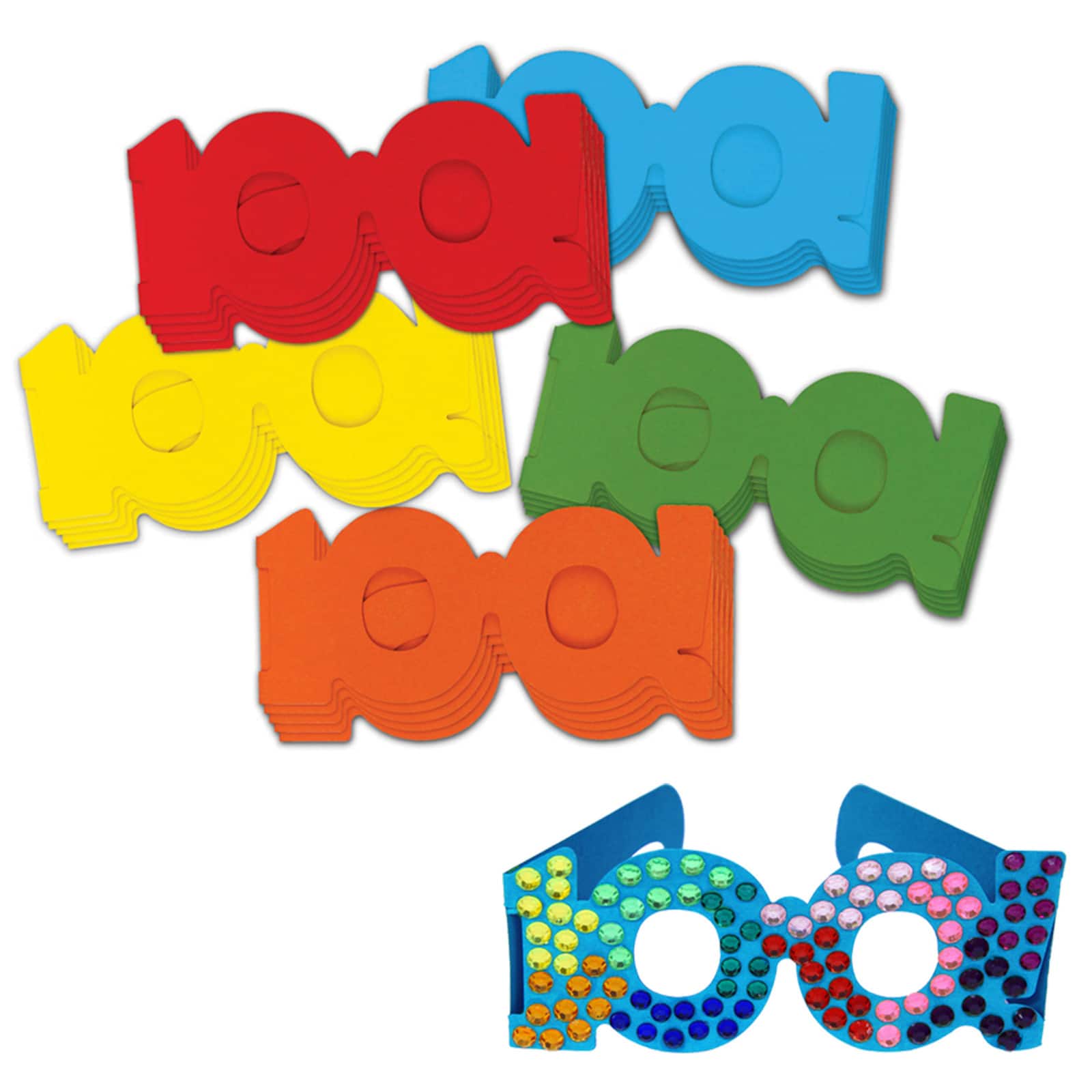 Creativity Street® 100 Days of School 16" Paper Glasses Pack, 3ct.