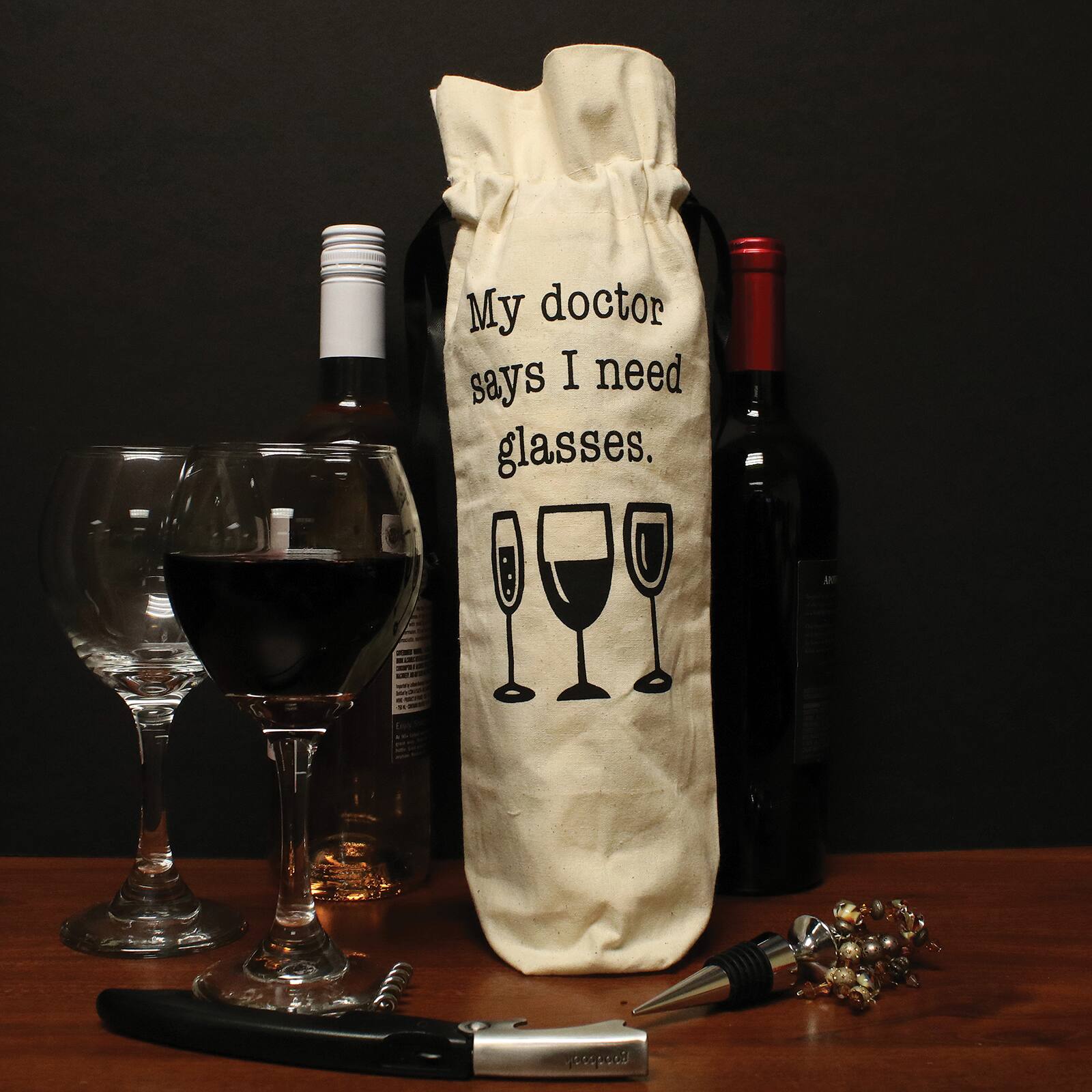 Personality Case&#x2122; Glasses Canvas Wine Bag