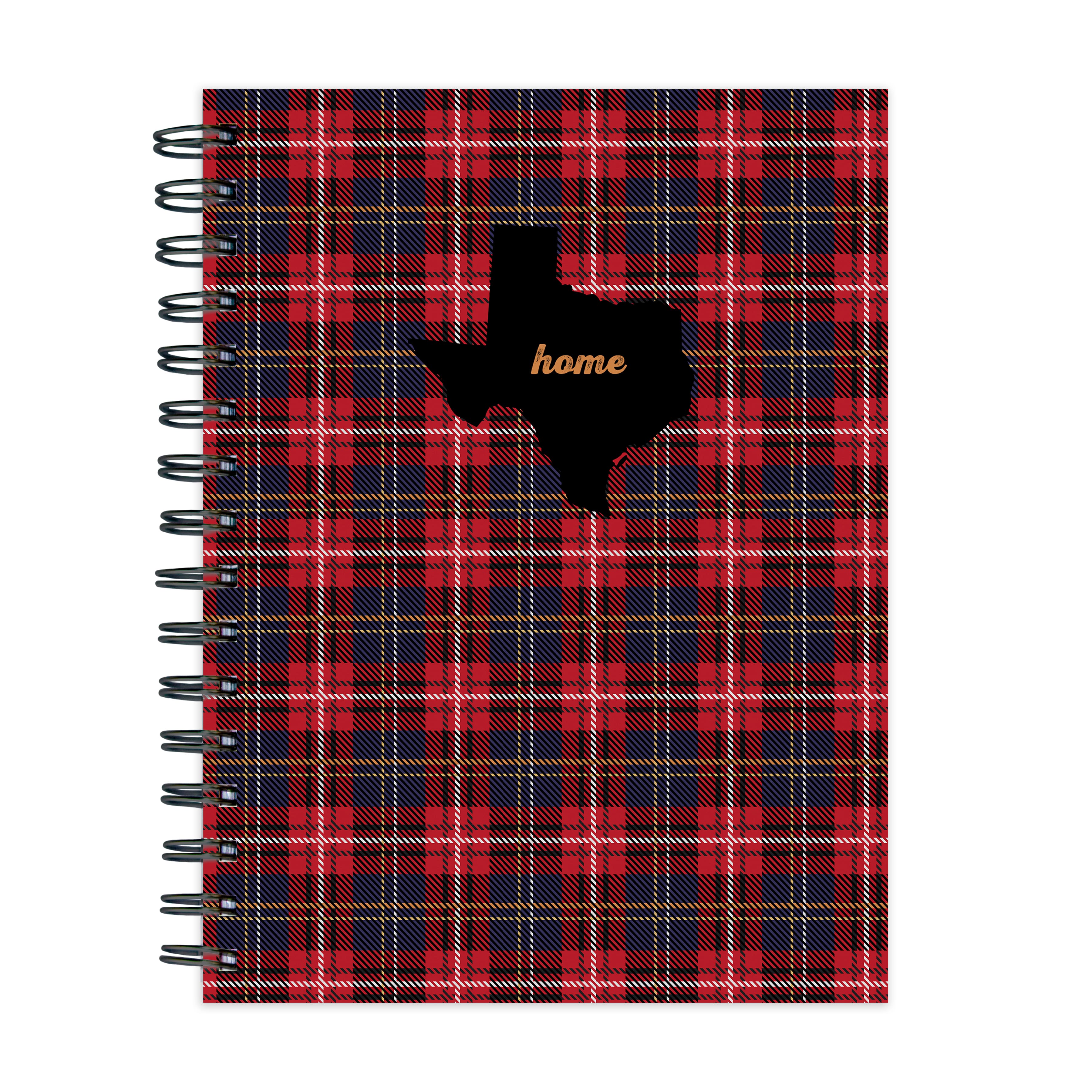 TF Publishing Texas Plaid Spiral Journal
