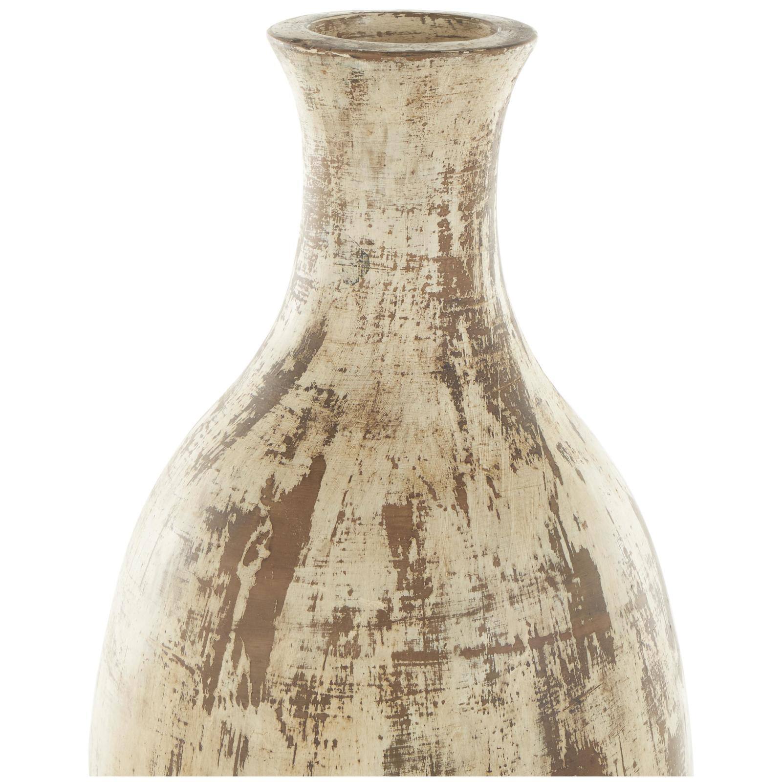 Brown Ceramic Antique Style Distressed Vase
