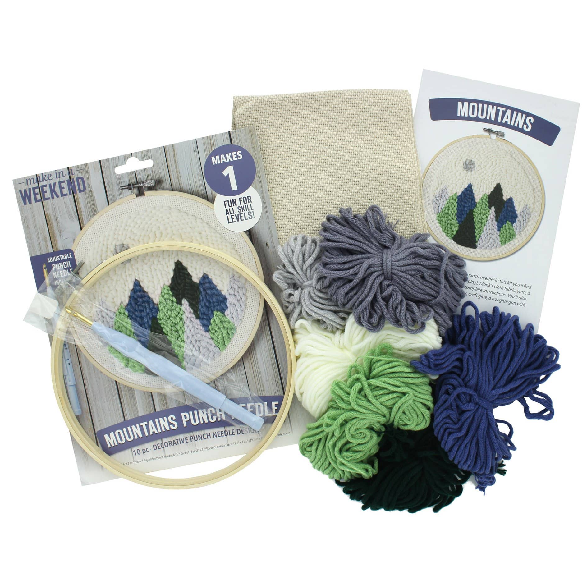Pine Tree Punch Needle Kit for Beginners - Holiday Punchneedle Kits at  Weekend Kits