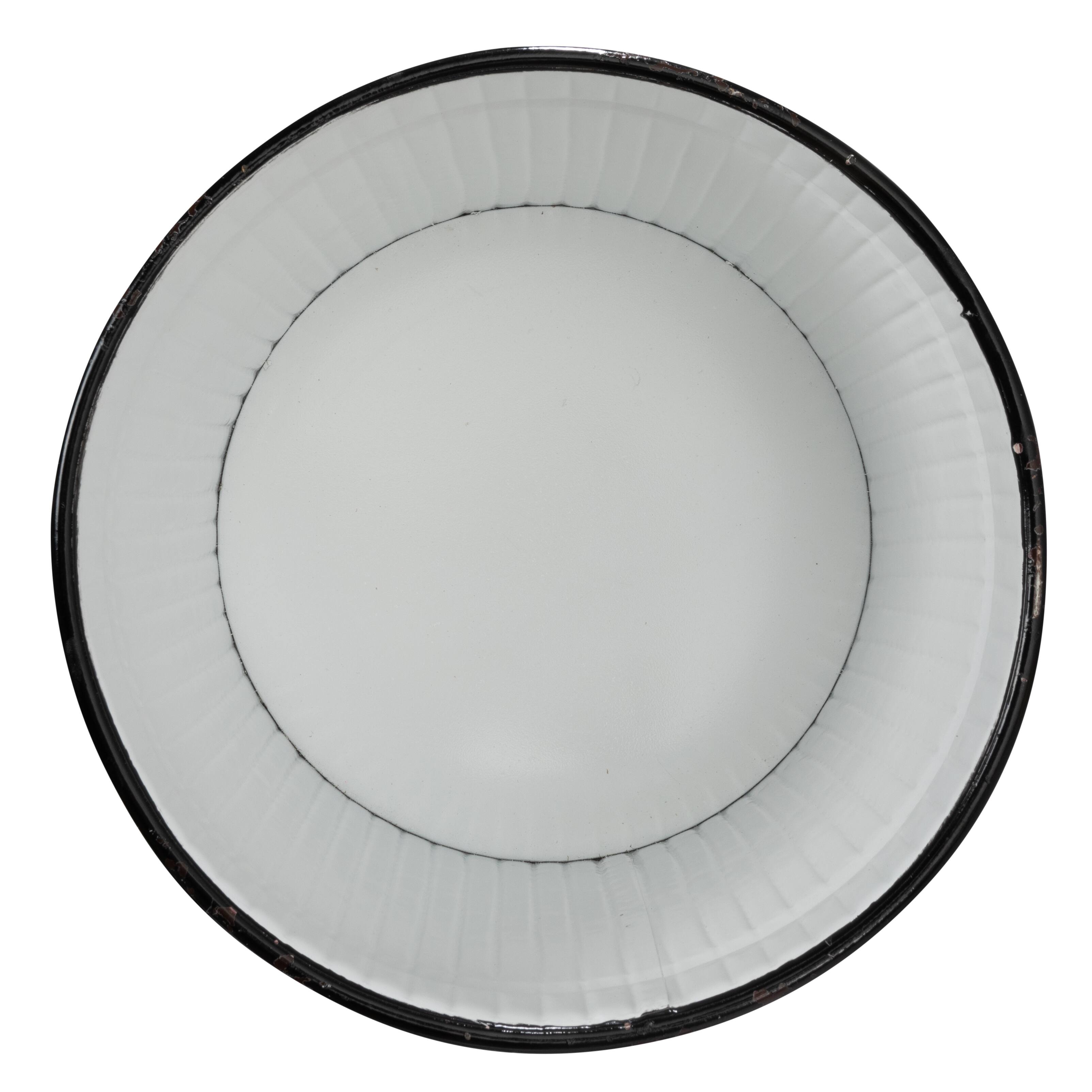 Hello Honey® White & Black Corrugated Metal Planters Set