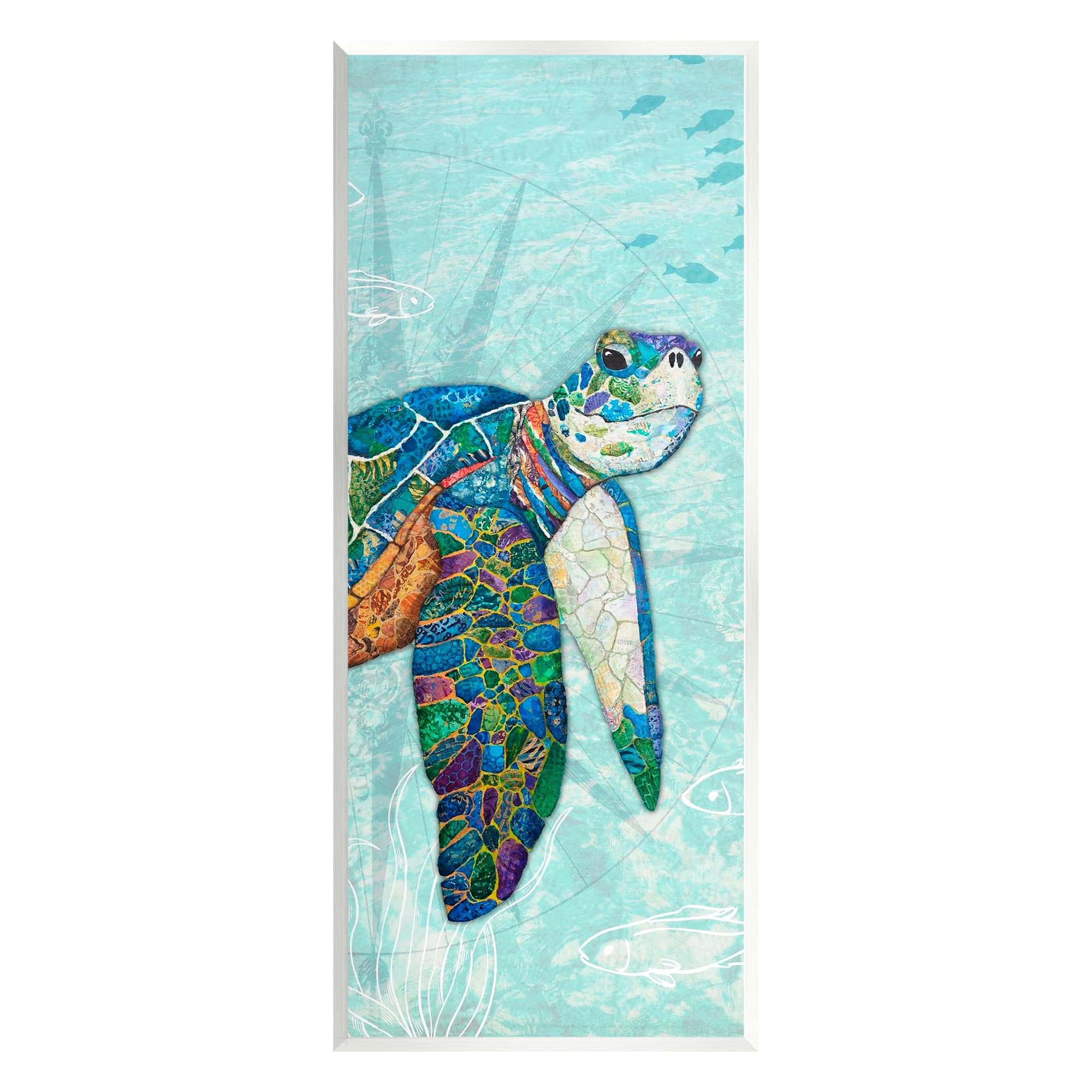 Stupell Industries Sea Turtle Mosaic Collage Wall Art