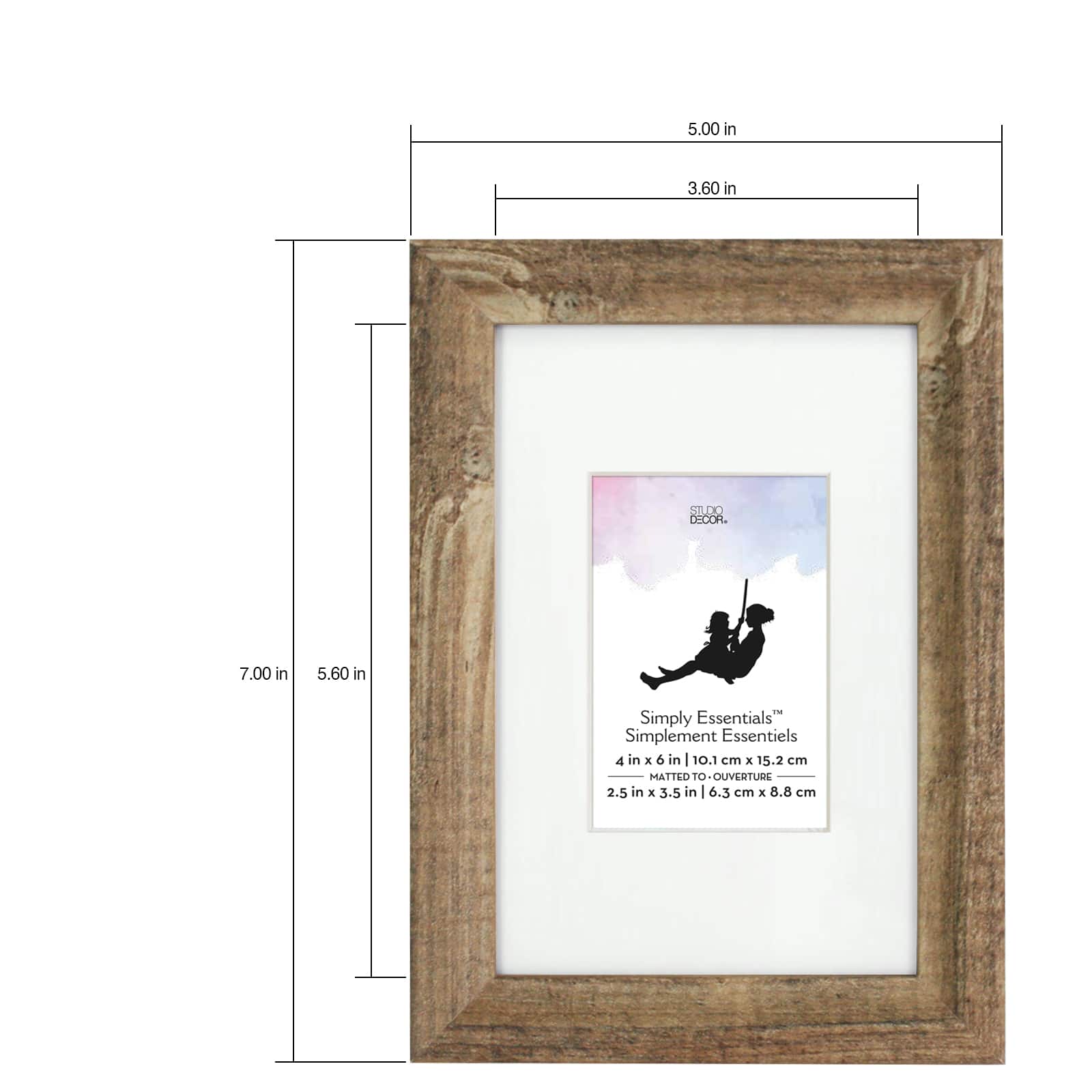 Natural Frame with Mat, Simply Essentials&#x2122; by Studio D&#xE9;cor&#xAE;