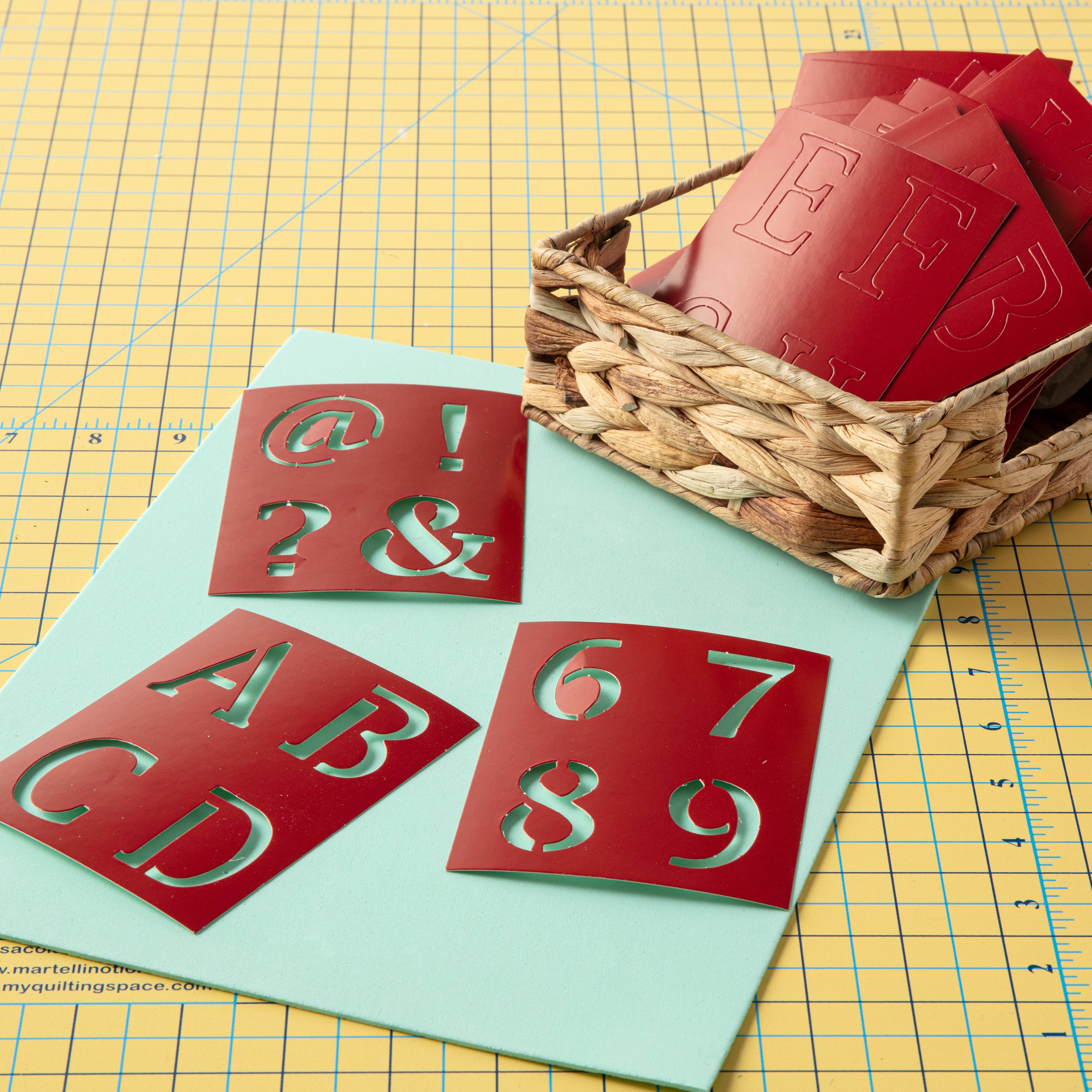 6 Pack: Old School Alphabet Stencils Set by Craft Smart®