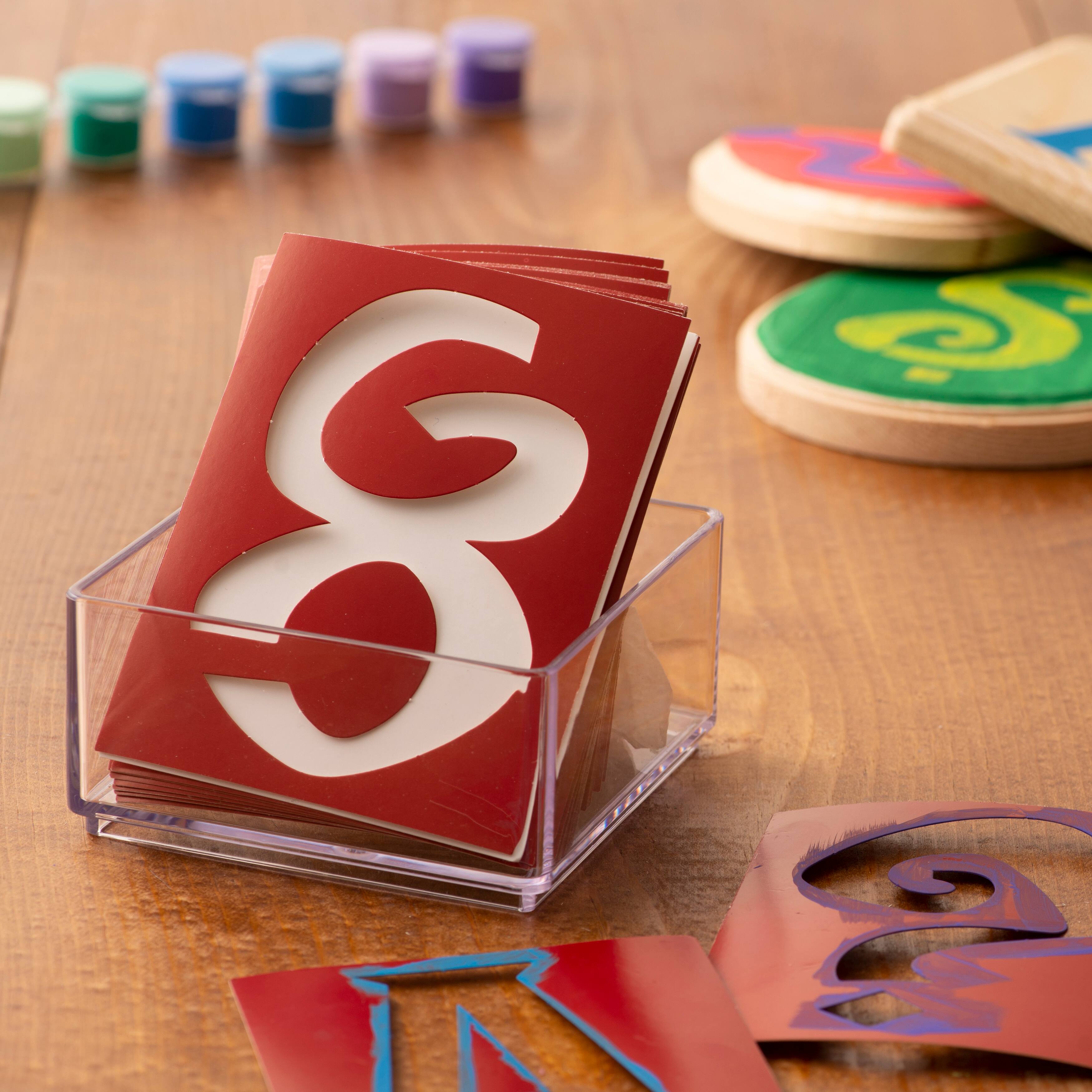6 Pack: 4&#x22; Genie Alphabet Paper Stencils by Craft Smart&#x2122;