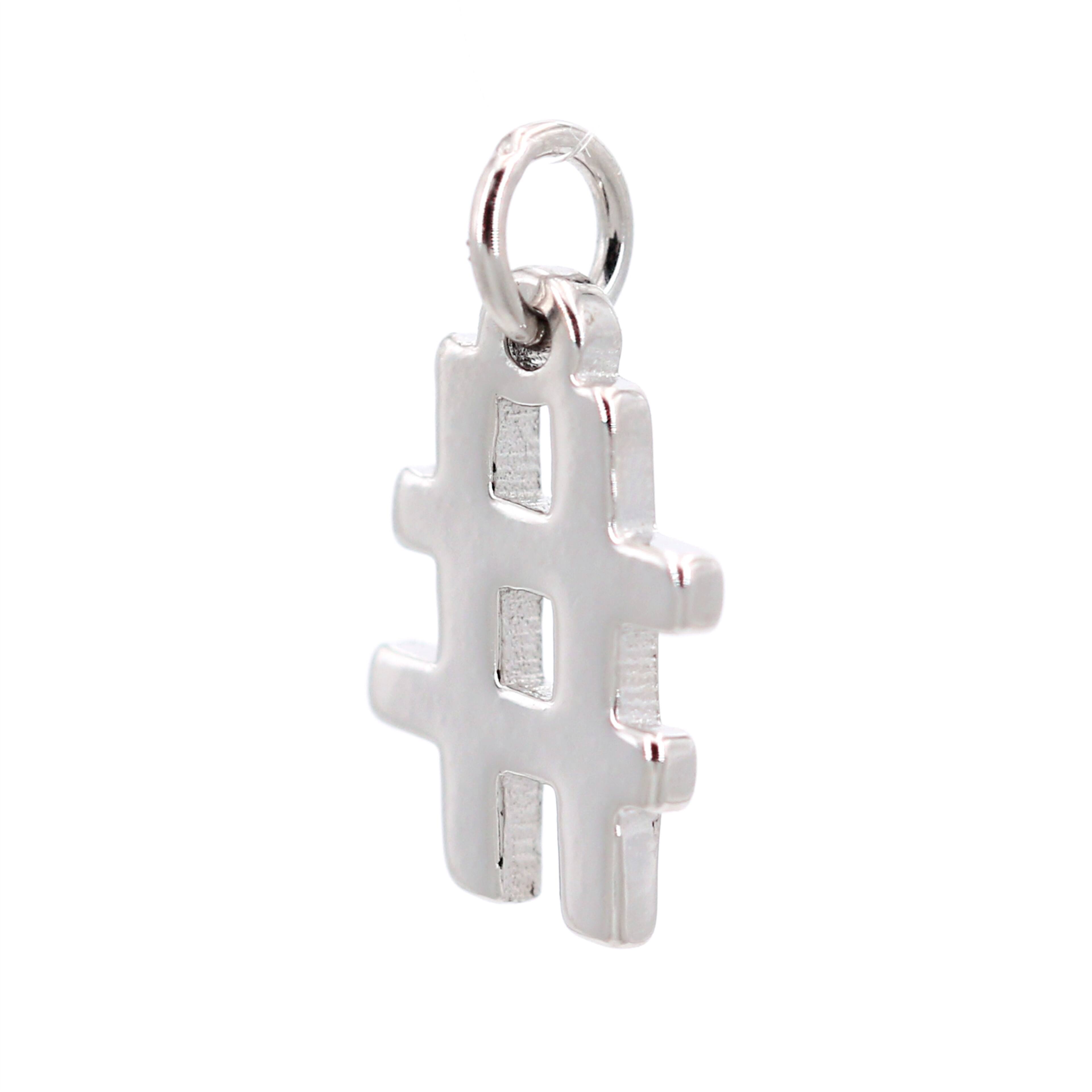 12 Pack: Sterling Silver Number Charm by Bead Landing™