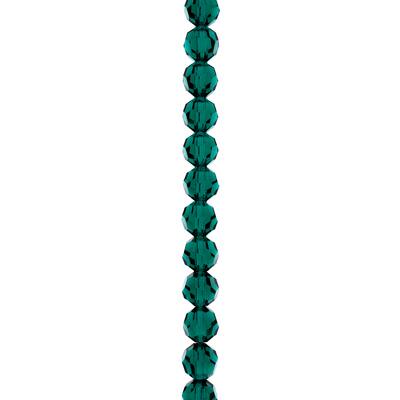 Preciosa Emerald Glass Crystal Round Beads, 6mm by Bead Landing™