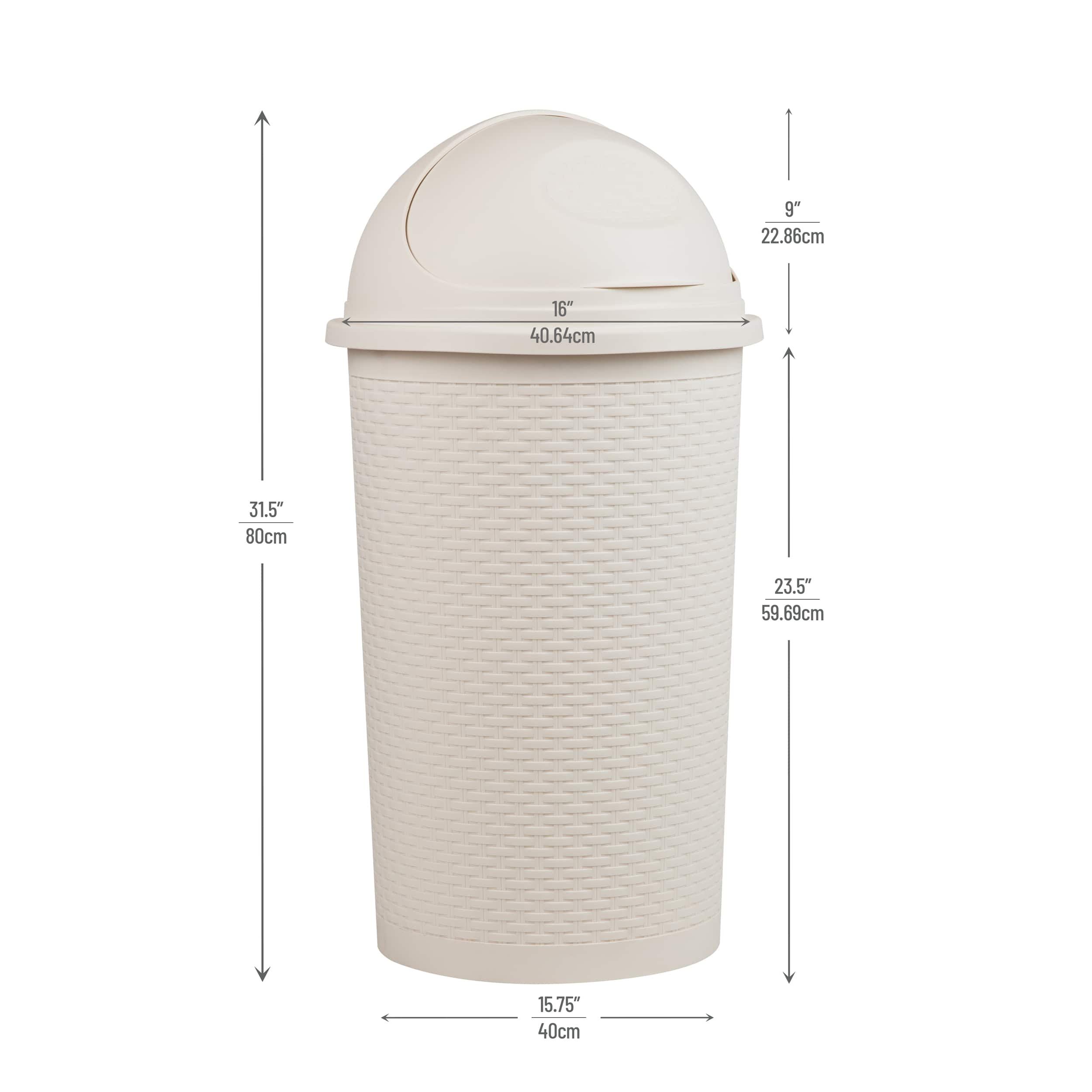 Mind Reader 14.5gal. Roll-Top Kitchen Garbage Can