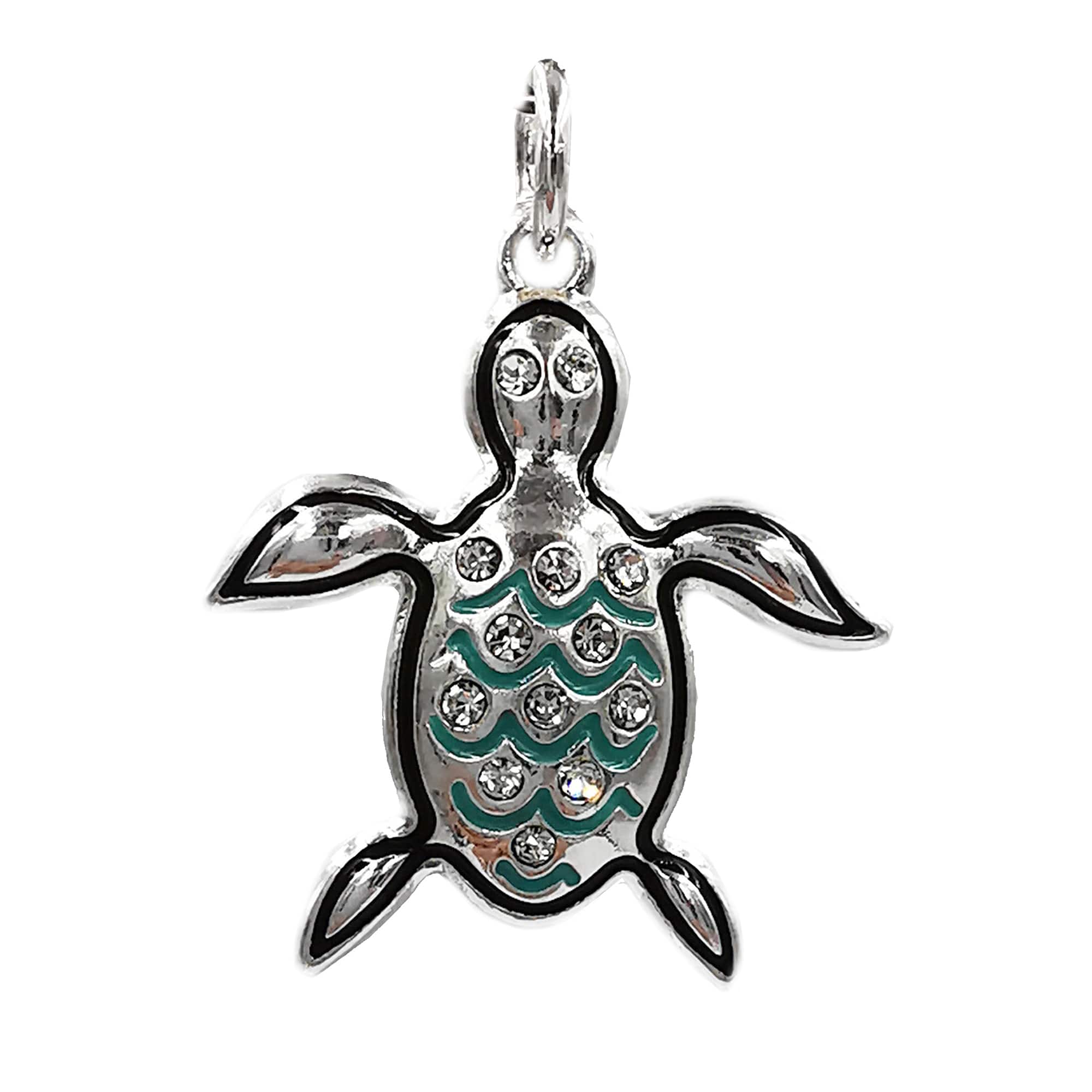 Charmalong&#x2122; Silver Plated Turtle Charm by Bead Landing&#x2122;